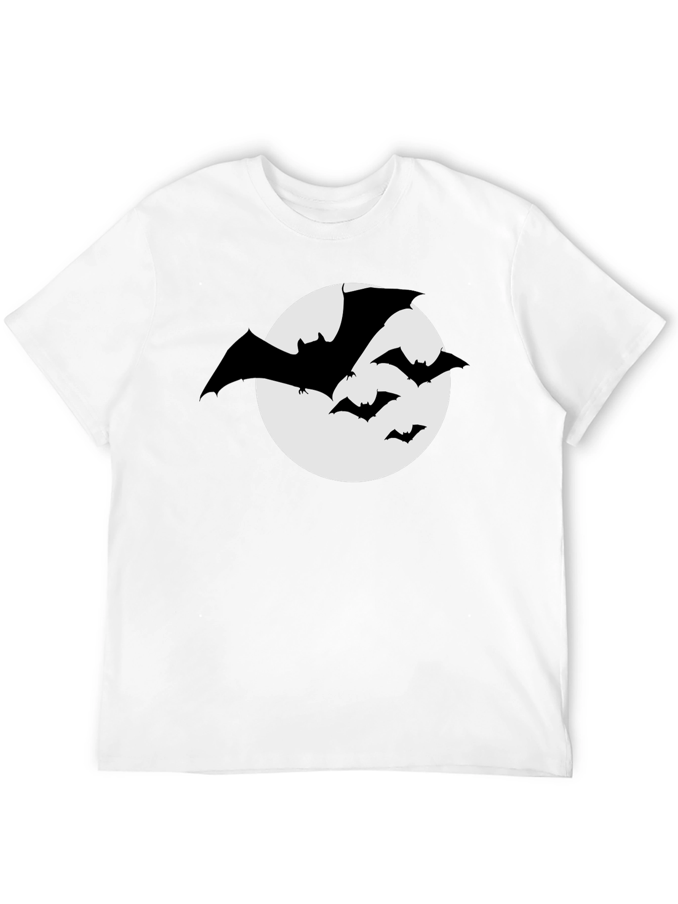 Bat Silhouette Moon Graphic T-Shirt