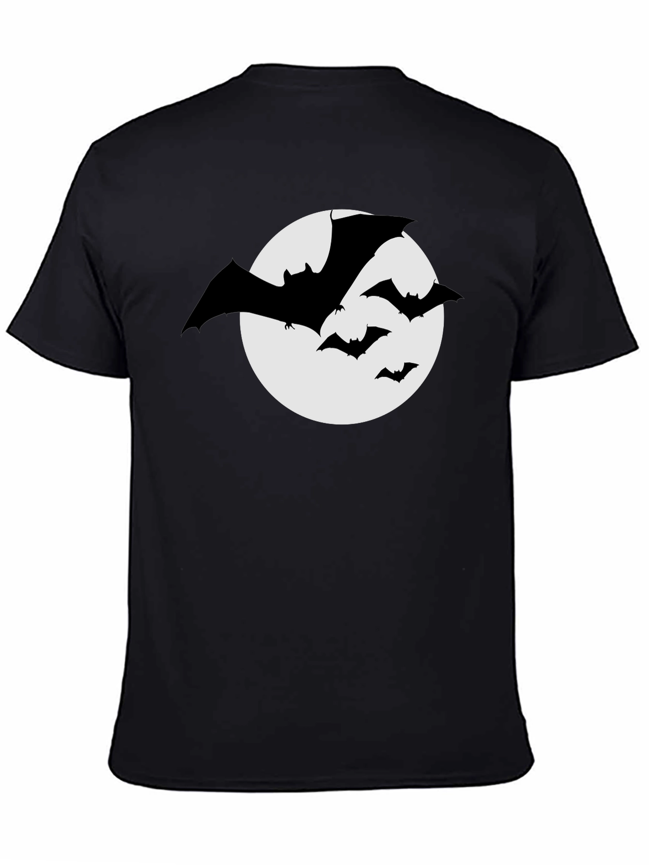 Bat Silhouette Moon Graphic T-Shirt