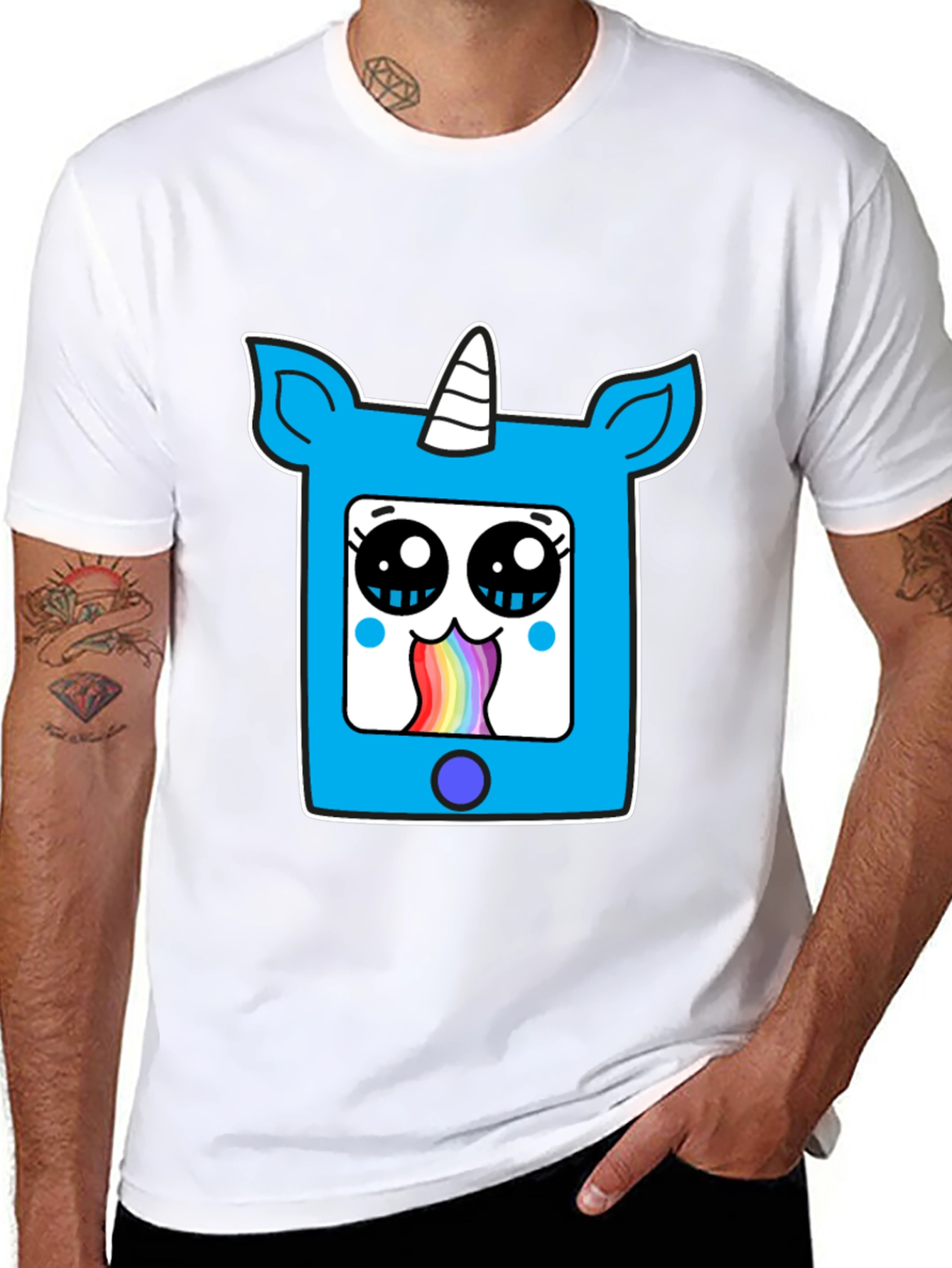 Unicorn Rainbow Vomit Graphic Tee
