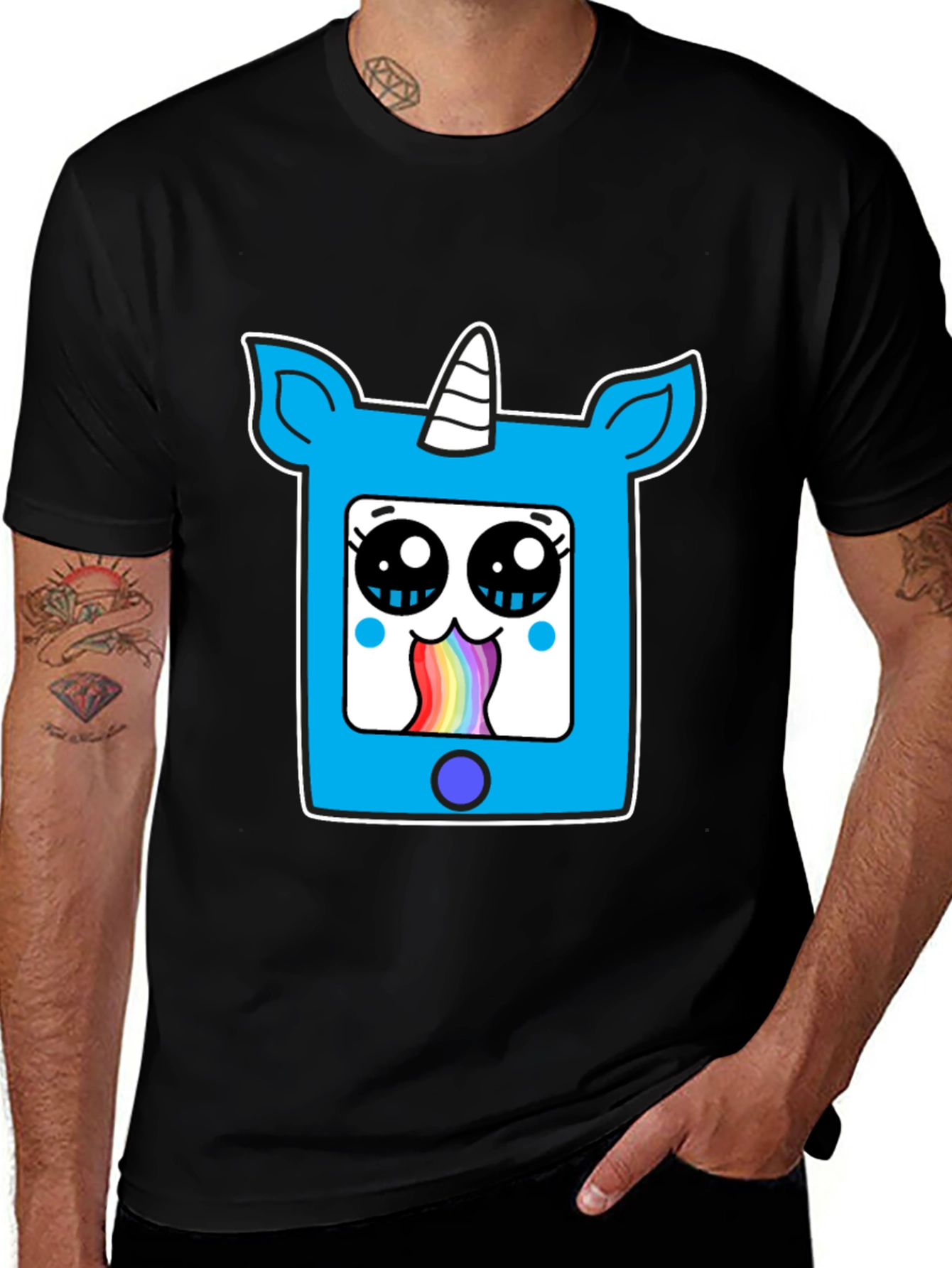 Unicorn Rainbow Vomit Graphic Tee