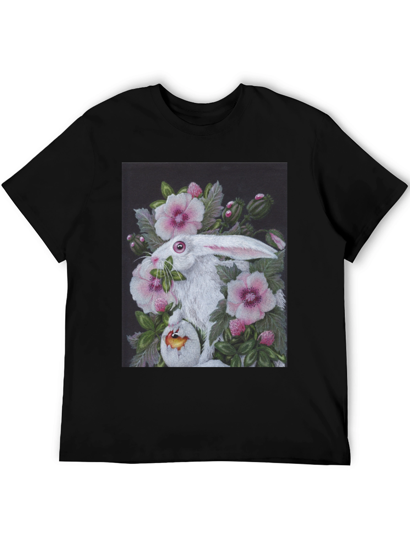Floral Rabbit T-Shirt - Unique Easter Design
