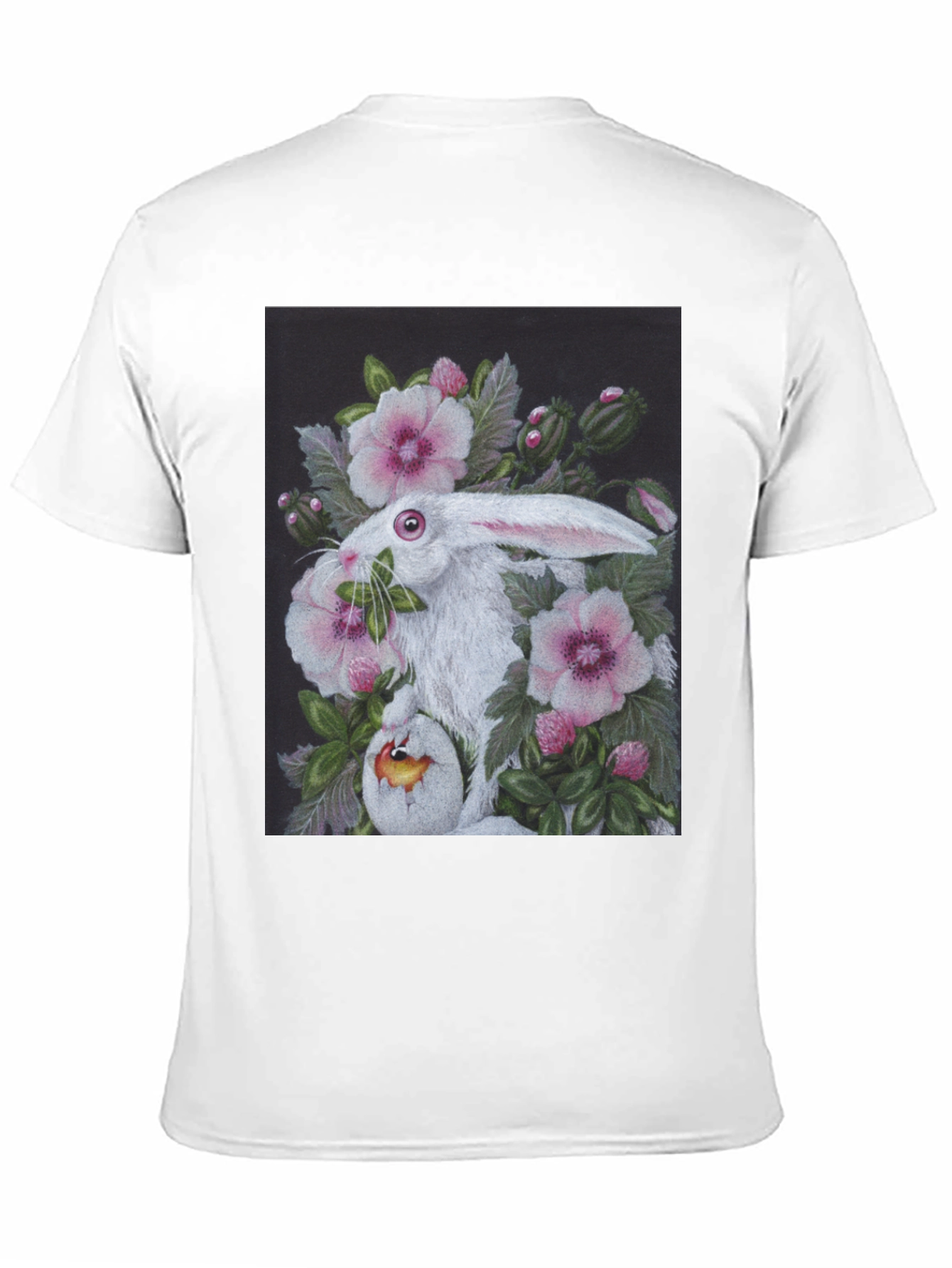 Floral Rabbit T-Shirt - Unique Easter Design