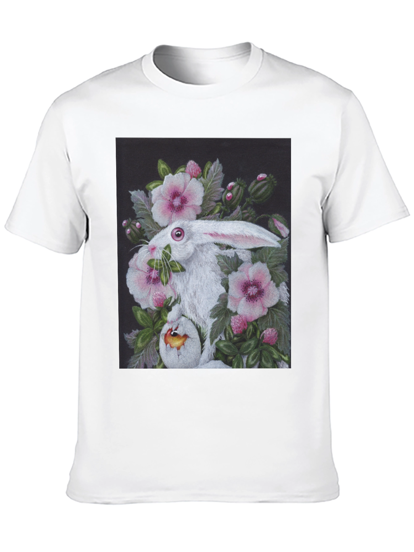 Floral Rabbit T-Shirt - Unique Easter Design