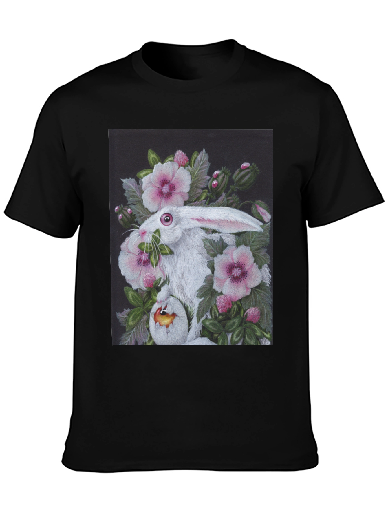 Floral Rabbit T-Shirt - Unique Easter Design