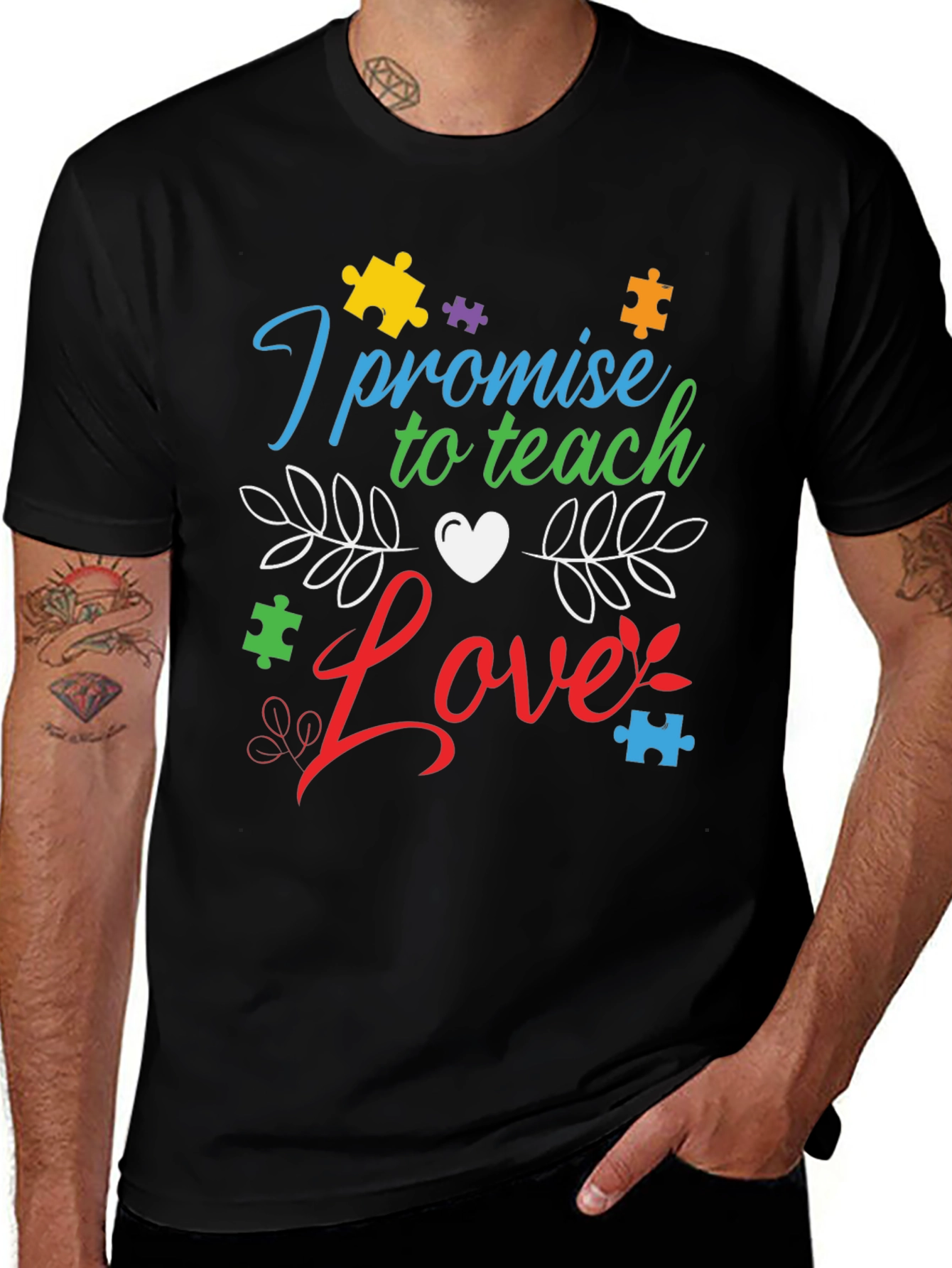 Teach Love Autism Awareness T-Shirt