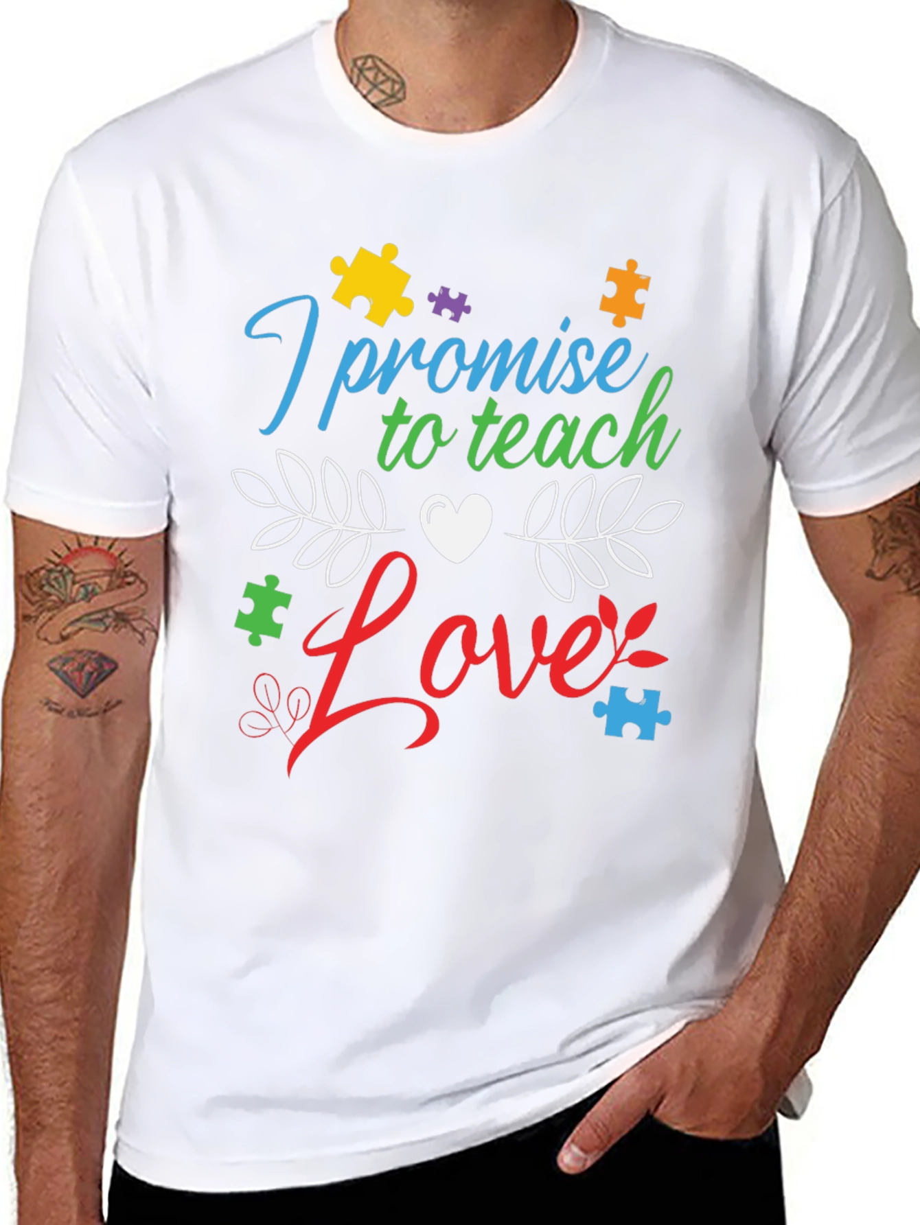 Teach Love Autism Awareness T-Shirt