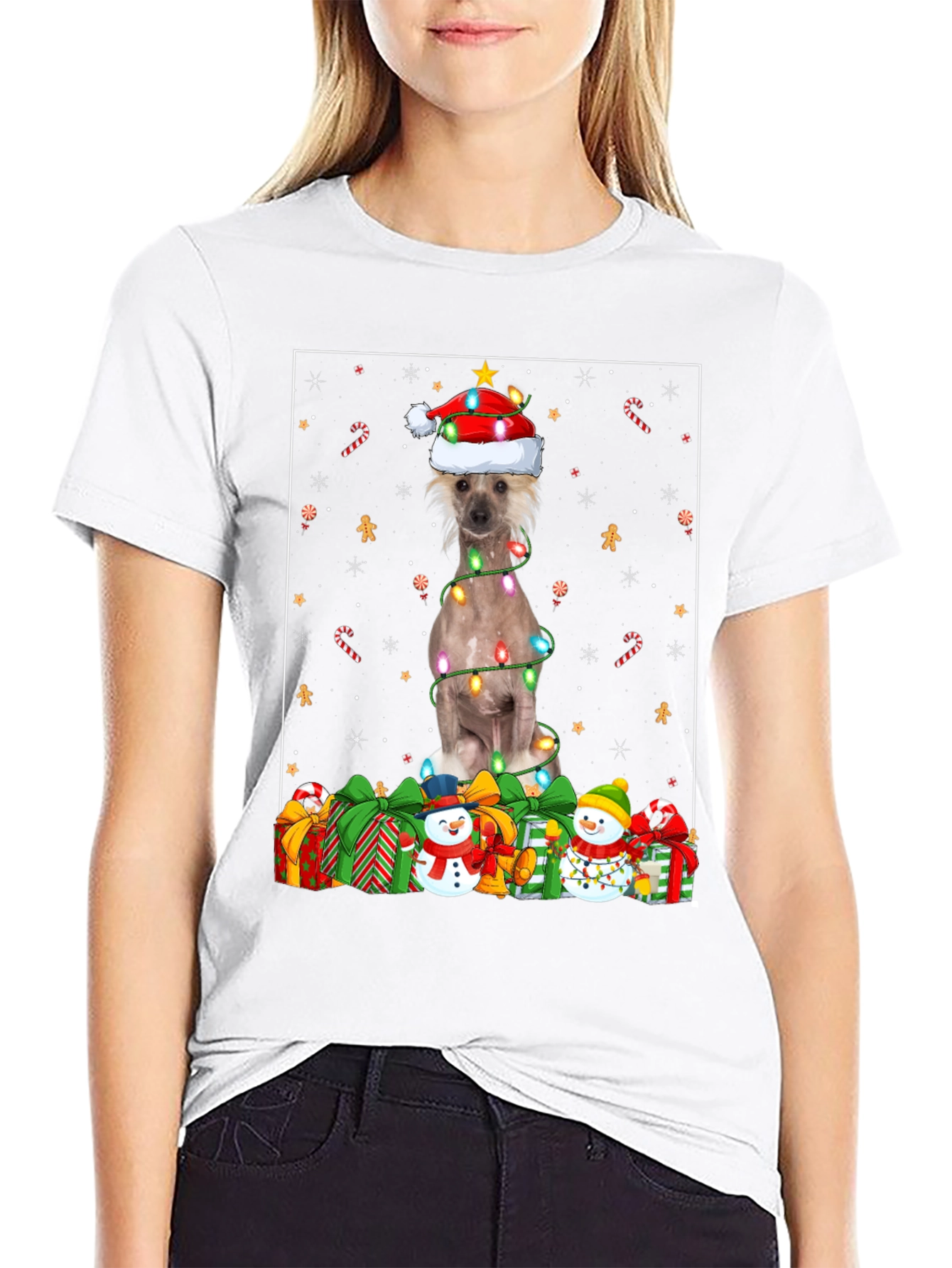 Festive Dog Christmas T-Shirt