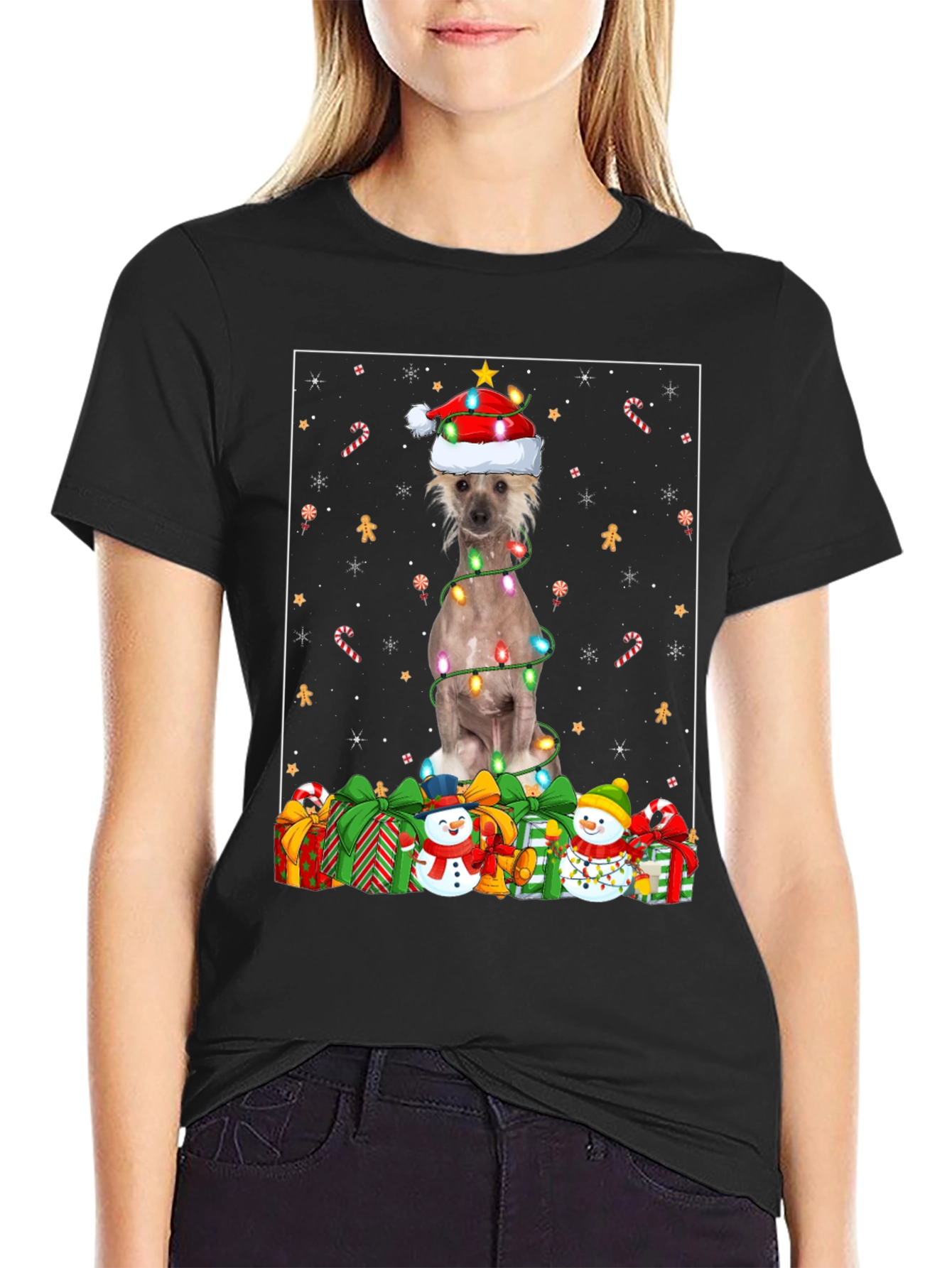 Festive Dog Christmas T-Shirt
