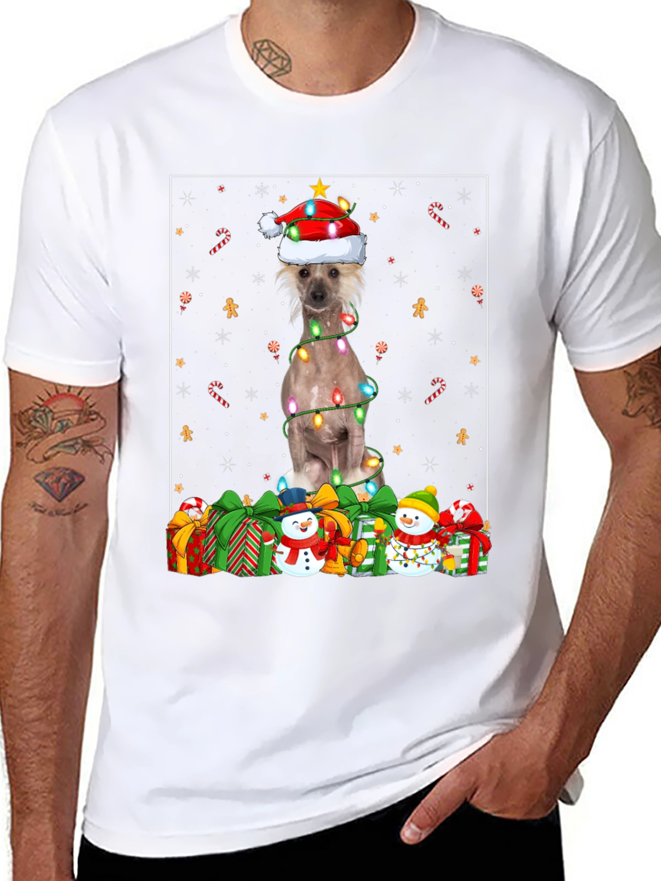 Festive Dog Christmas T-Shirt