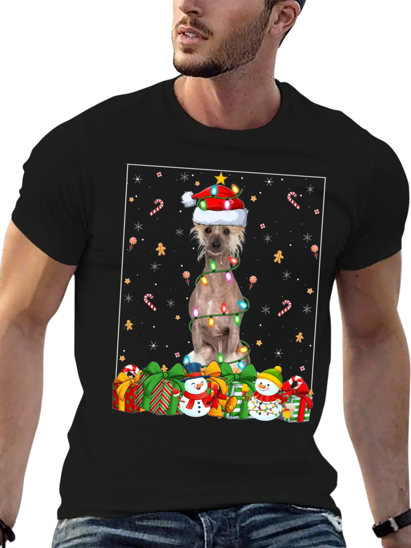 Festive Dog Christmas T-Shirt