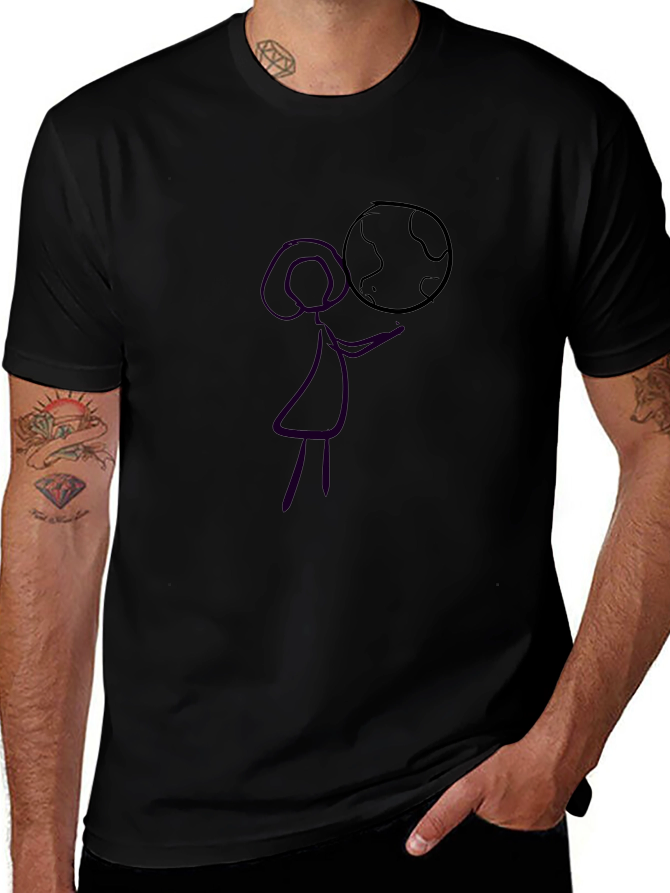 Planet in Hand Tee - Unique Graphic T-Shirt