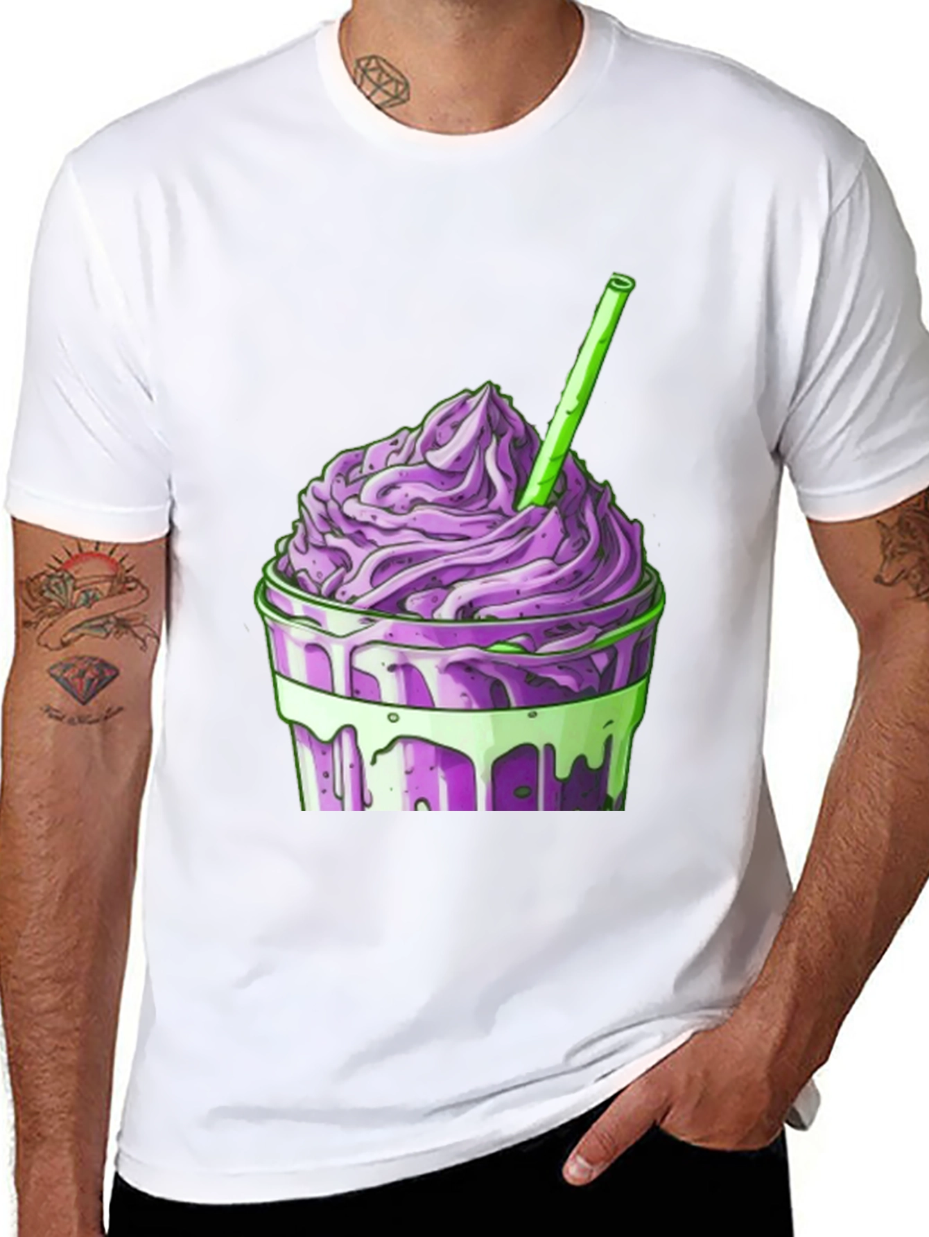 Purple Smoothie Graphic T-Shirt