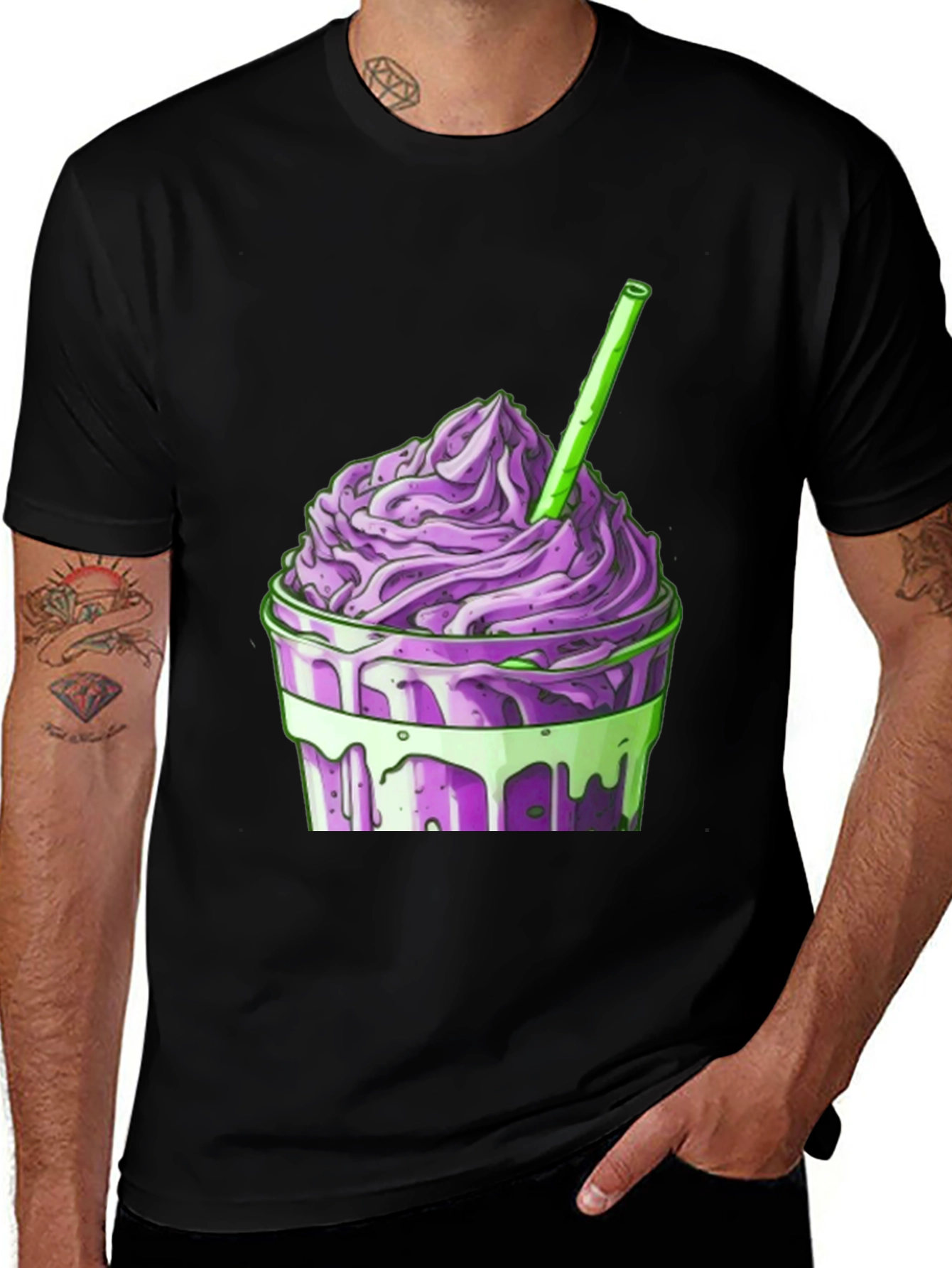 Purple Smoothie Graphic T-Shirt