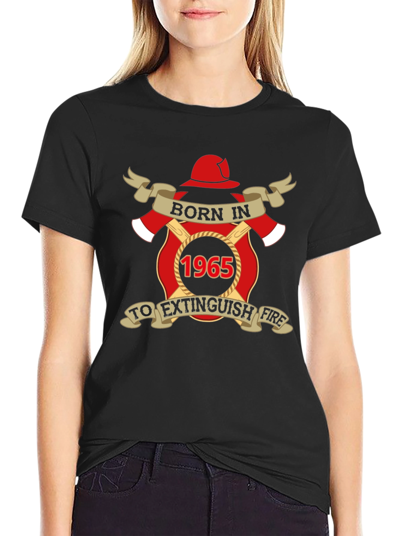 Born in 1965 Firefighter T-Shirt