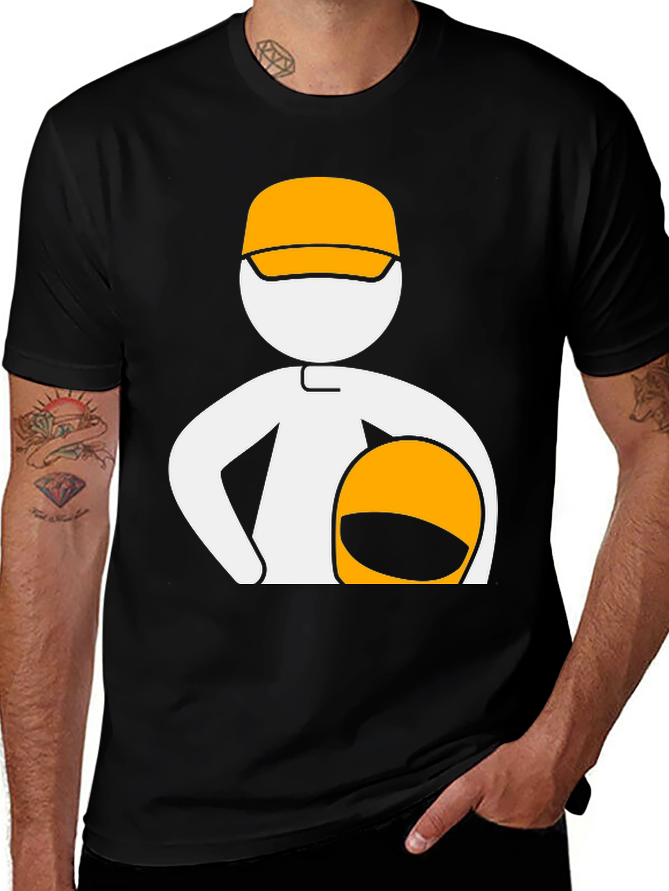 Race Car Driver Graphic Tee - Black