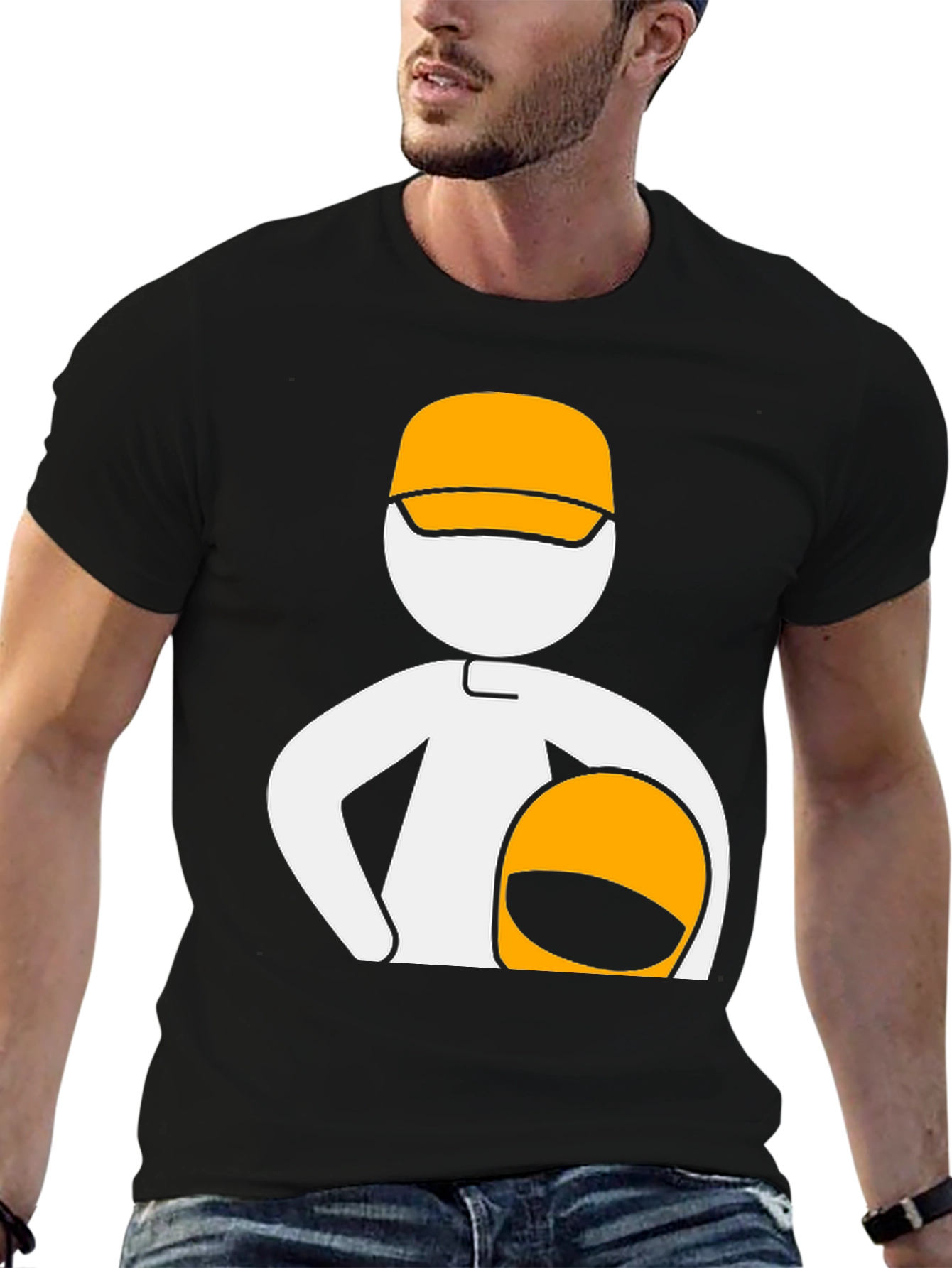 Race Car Driver Graphic Tee - Black