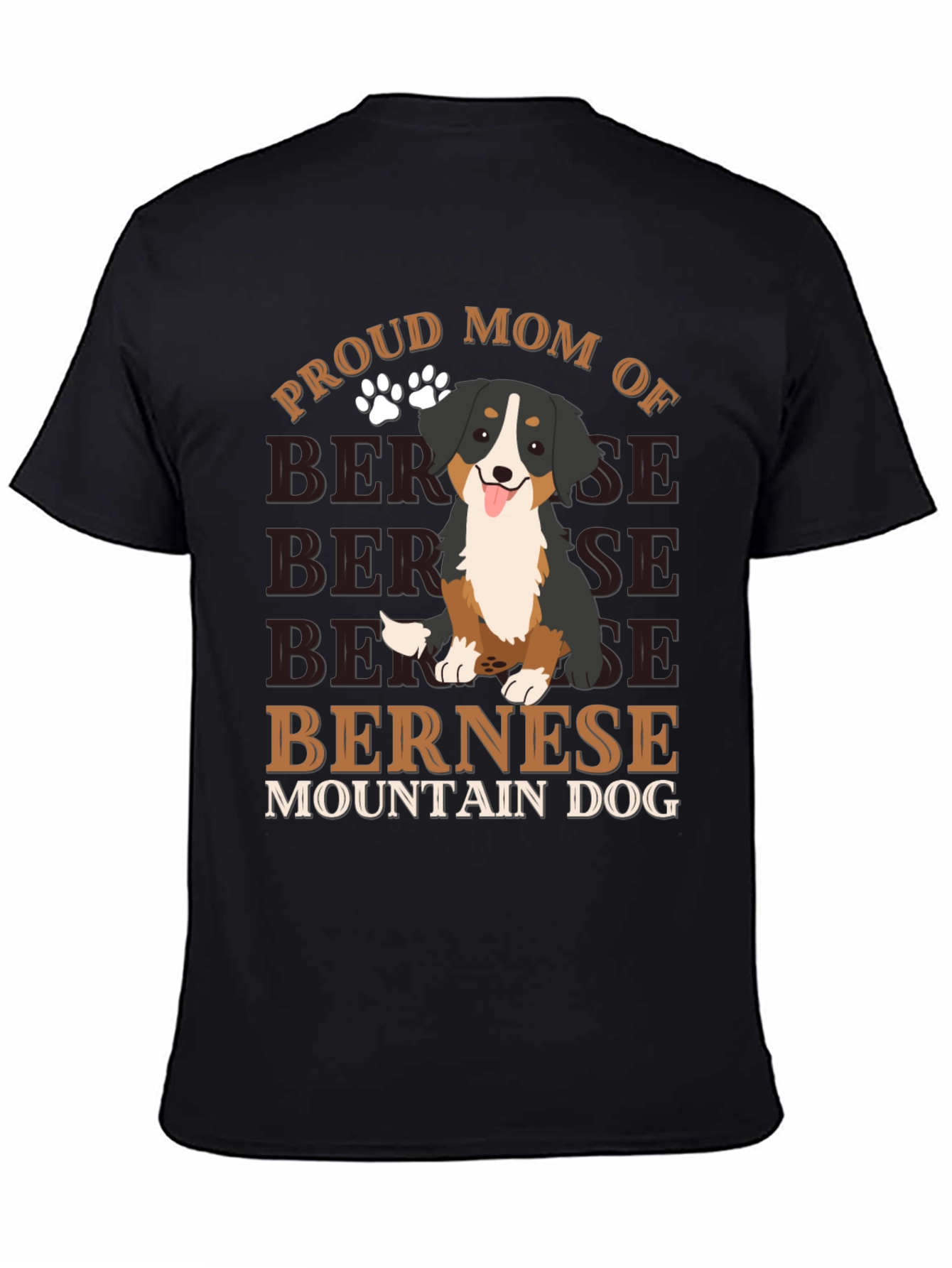 Proud Bernese Mountain Dog Mom Graphic T-Shirt