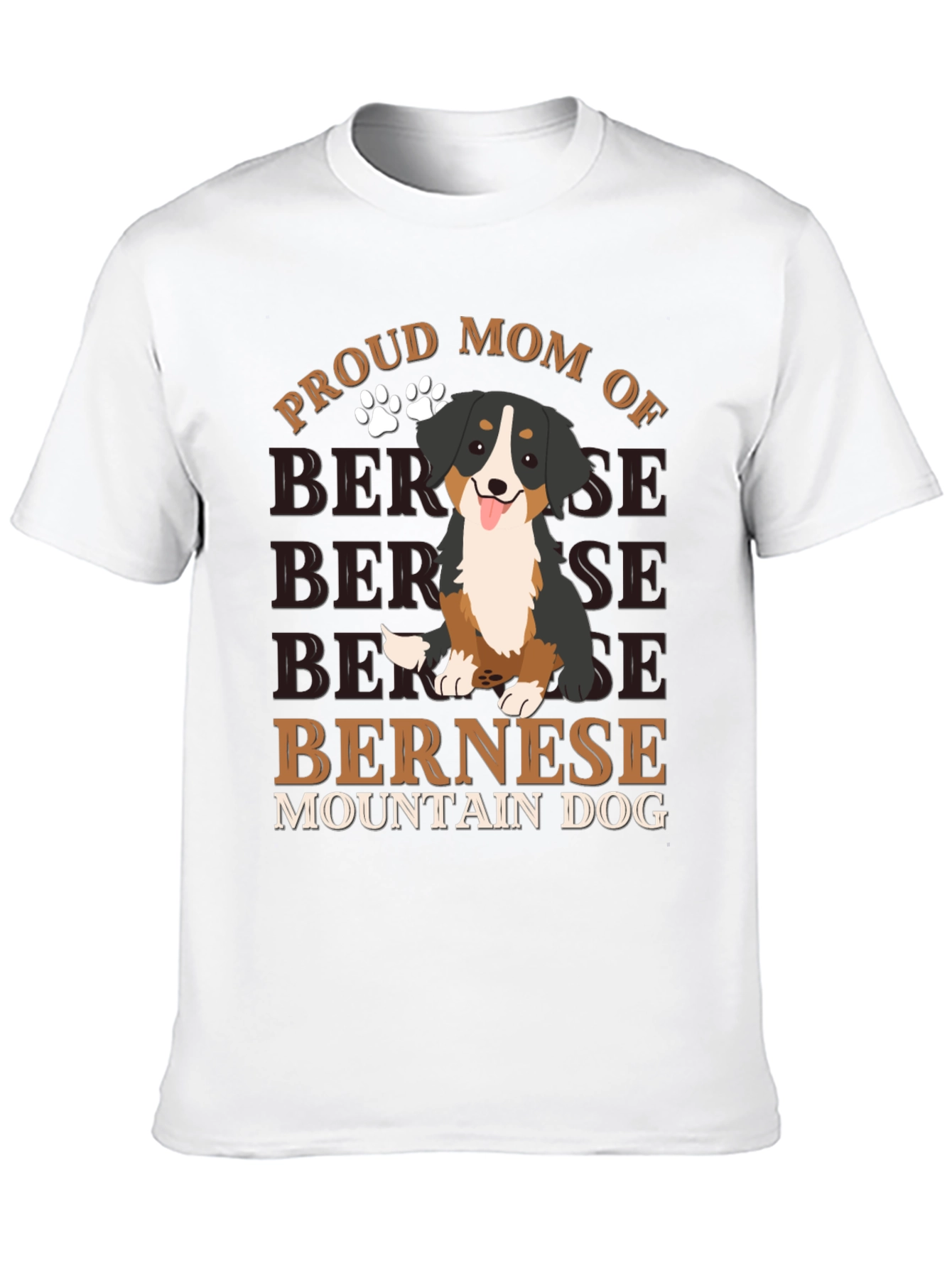Proud Bernese Mountain Dog Mom Graphic T-Shirt