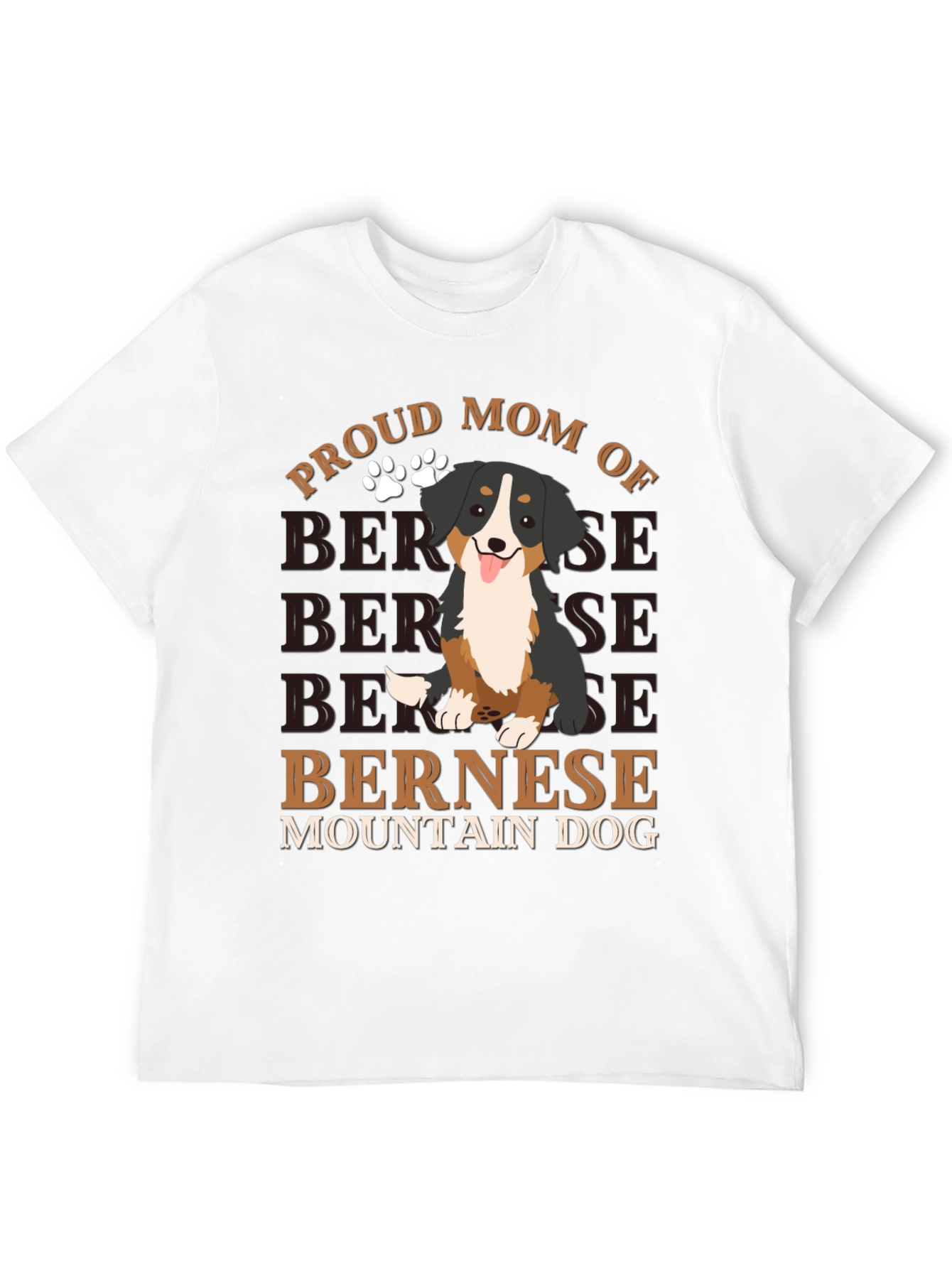 Proud Bernese Mountain Dog Mom Graphic T-Shirt