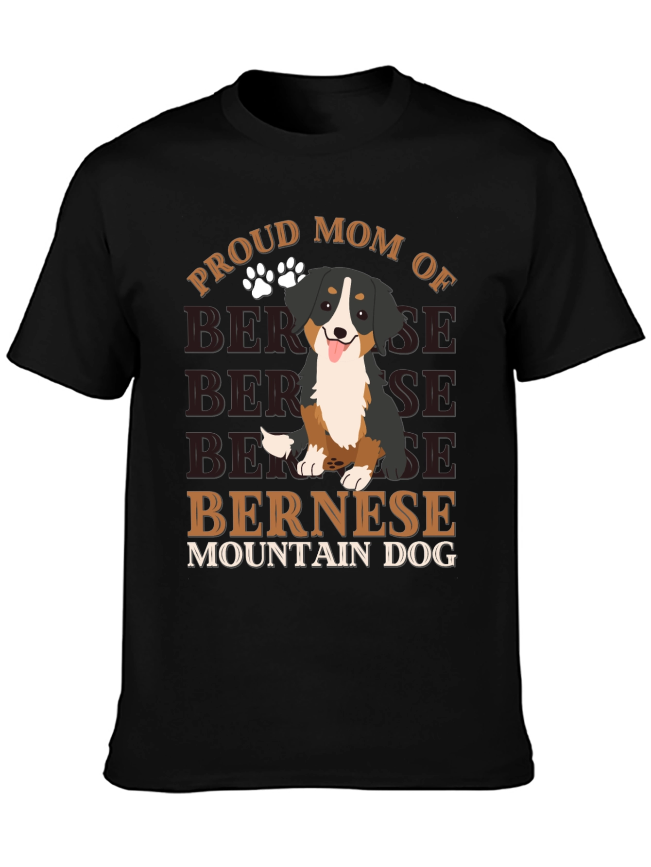 Proud Bernese Mountain Dog Mom Graphic T-Shirt