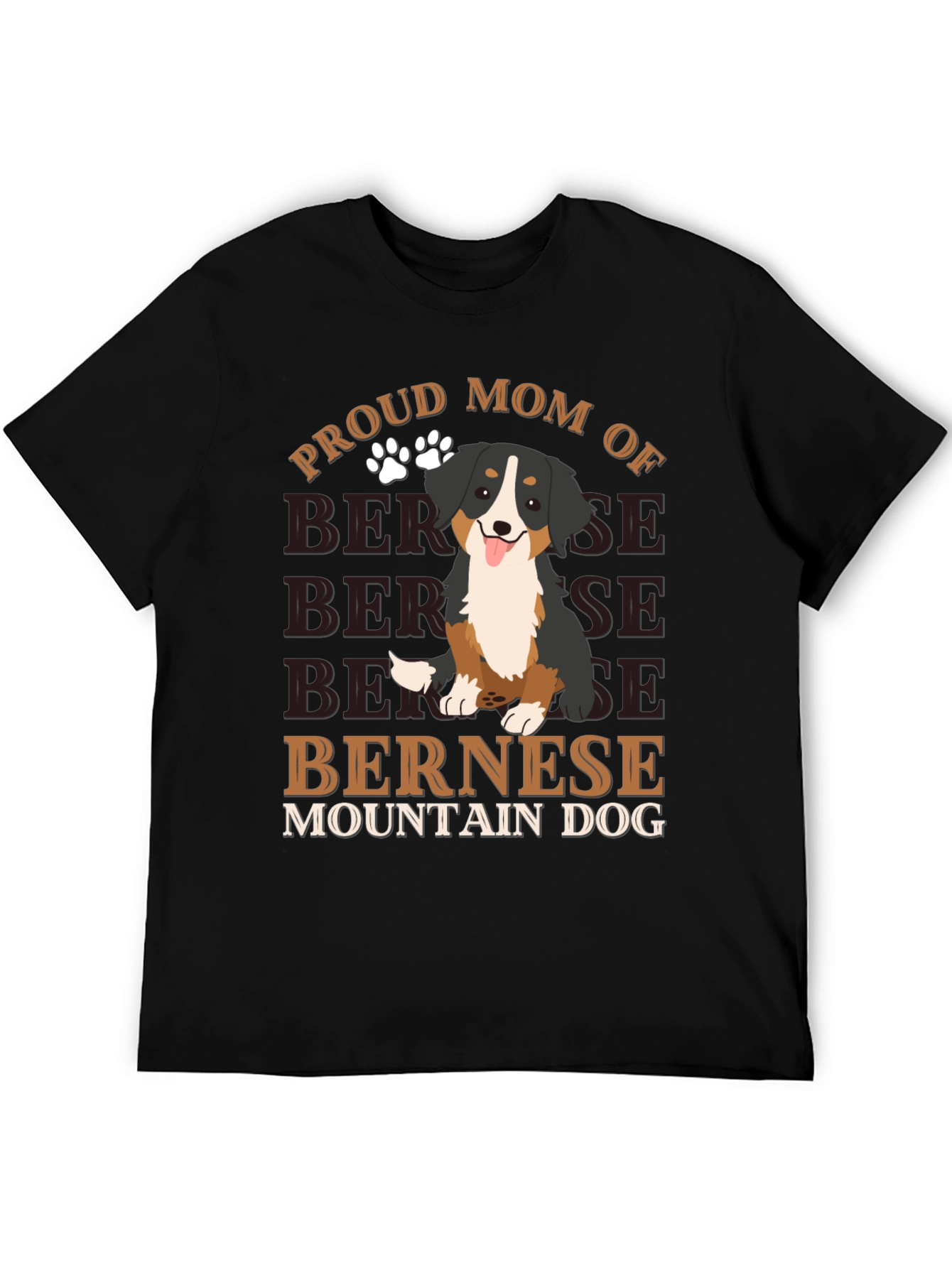 Proud Bernese Mountain Dog Mom Graphic T-Shirt