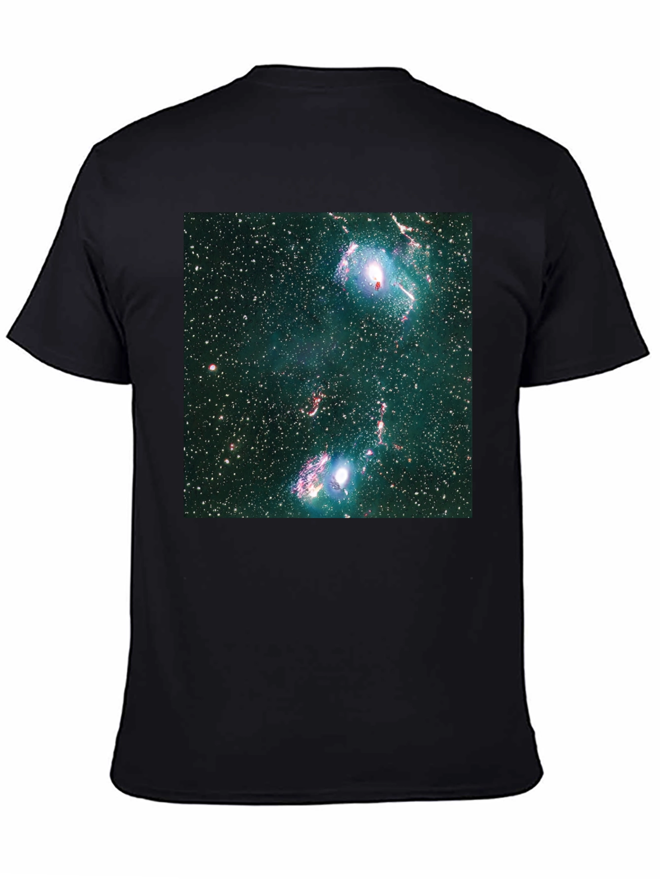 Nebula Print Black T-Shirt - Galaxy Style