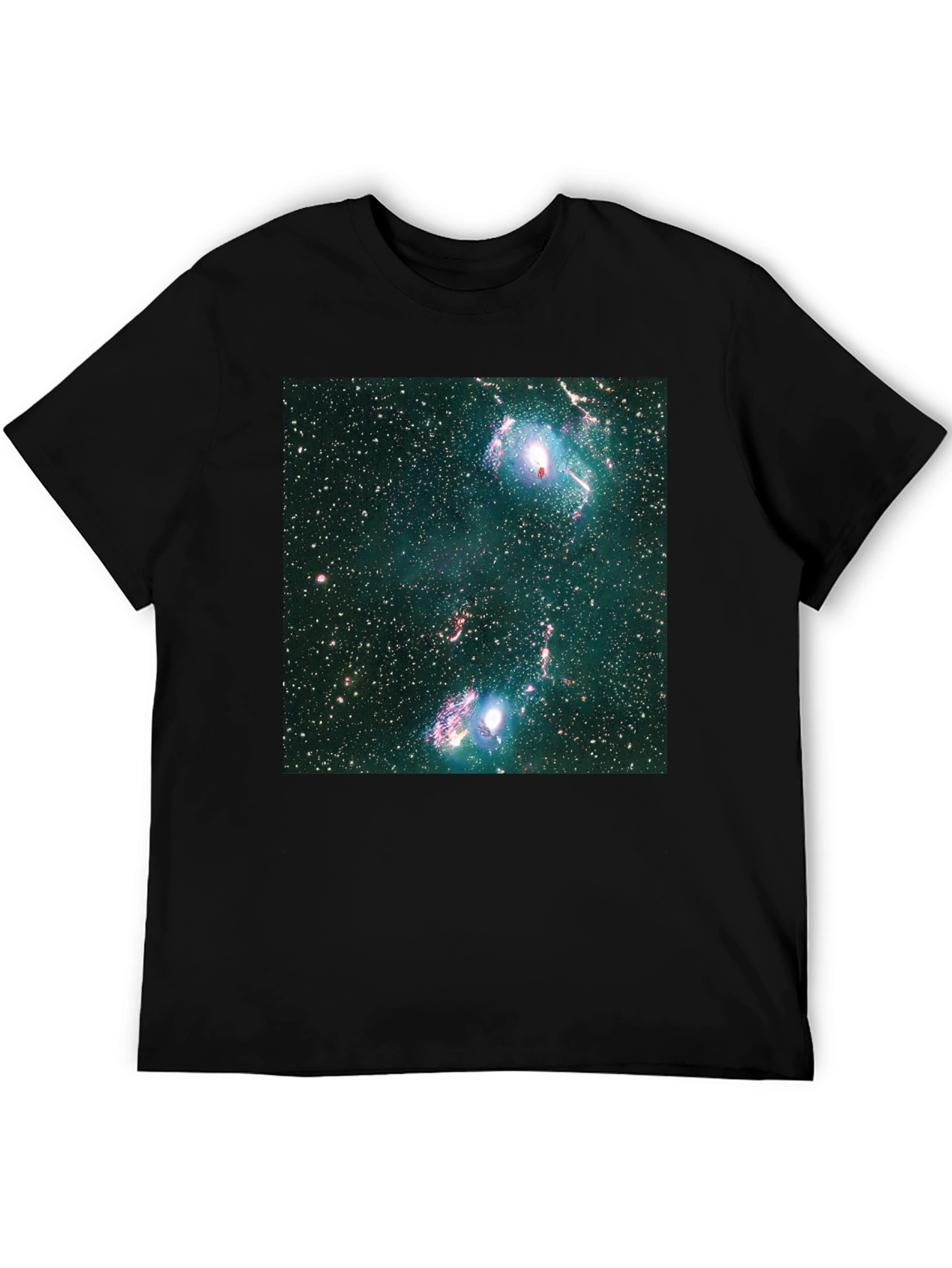 Nebula Print Black T-Shirt - Galaxy Style