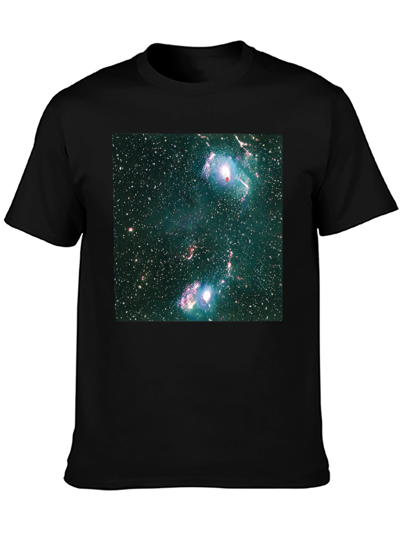 Nebula Print Black T-Shirt - Galaxy Style