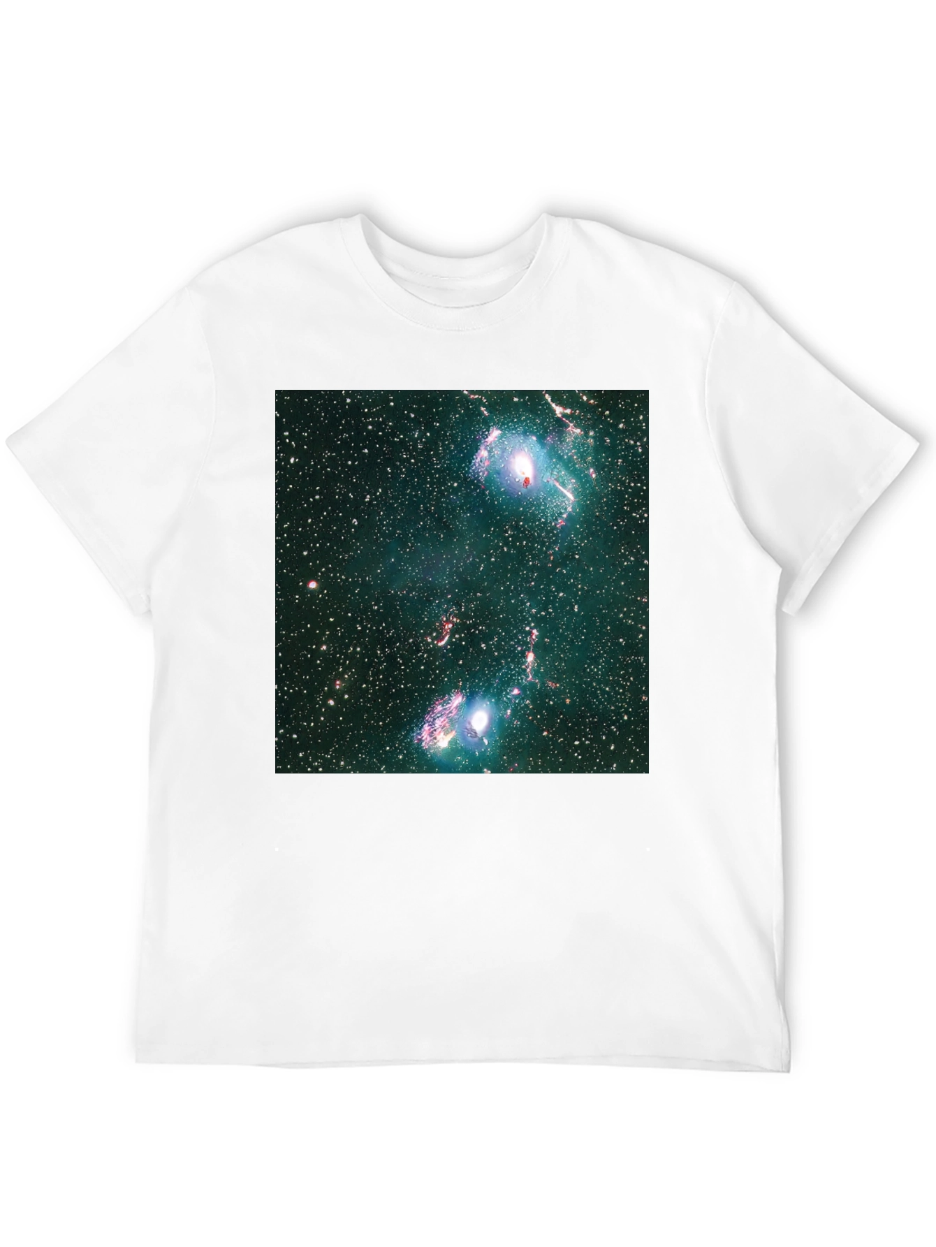 Nebula Print Black T-Shirt - Galaxy Style