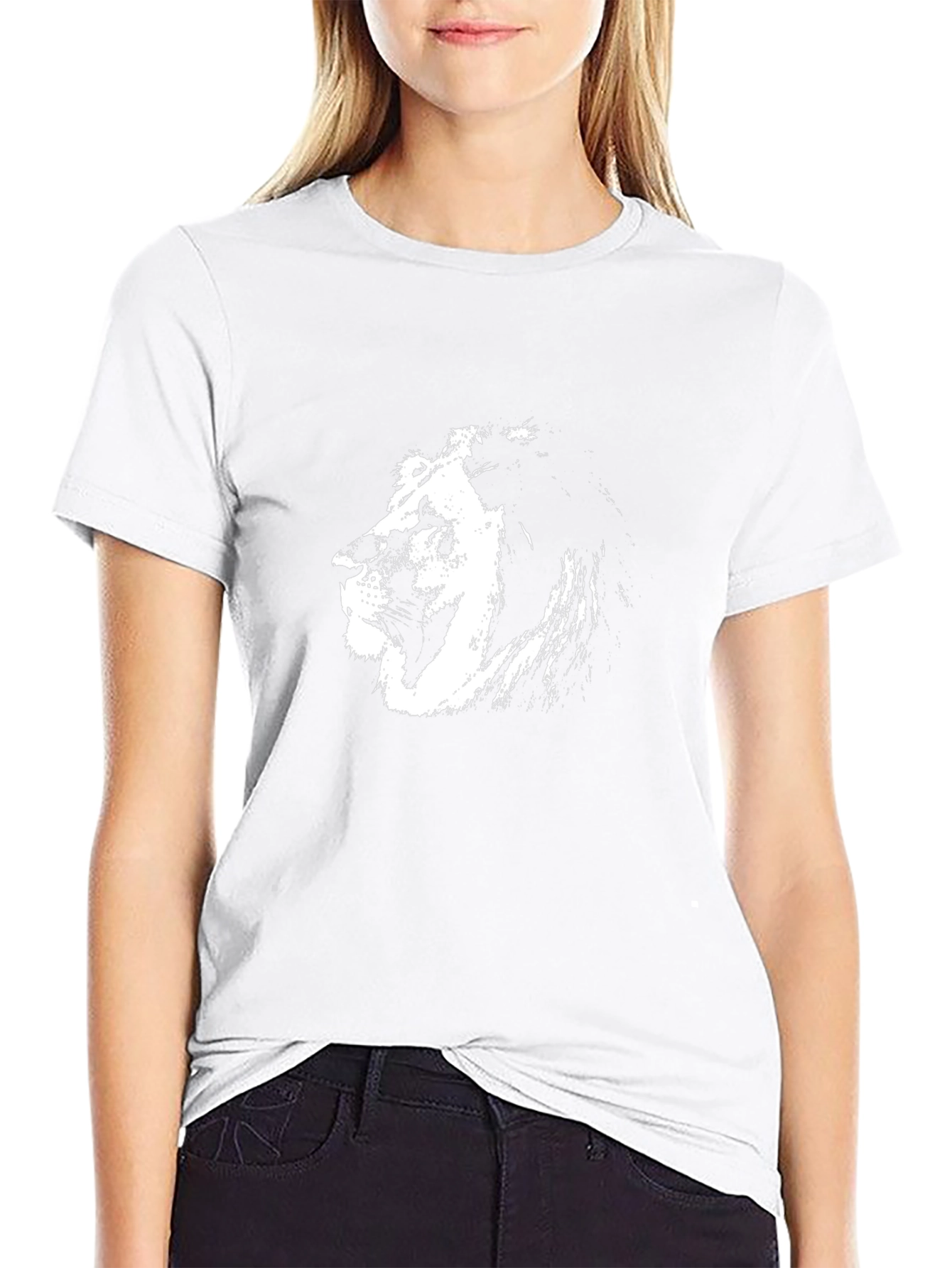 Lion Graphic Black T-Shirt - Bold Statement Tee