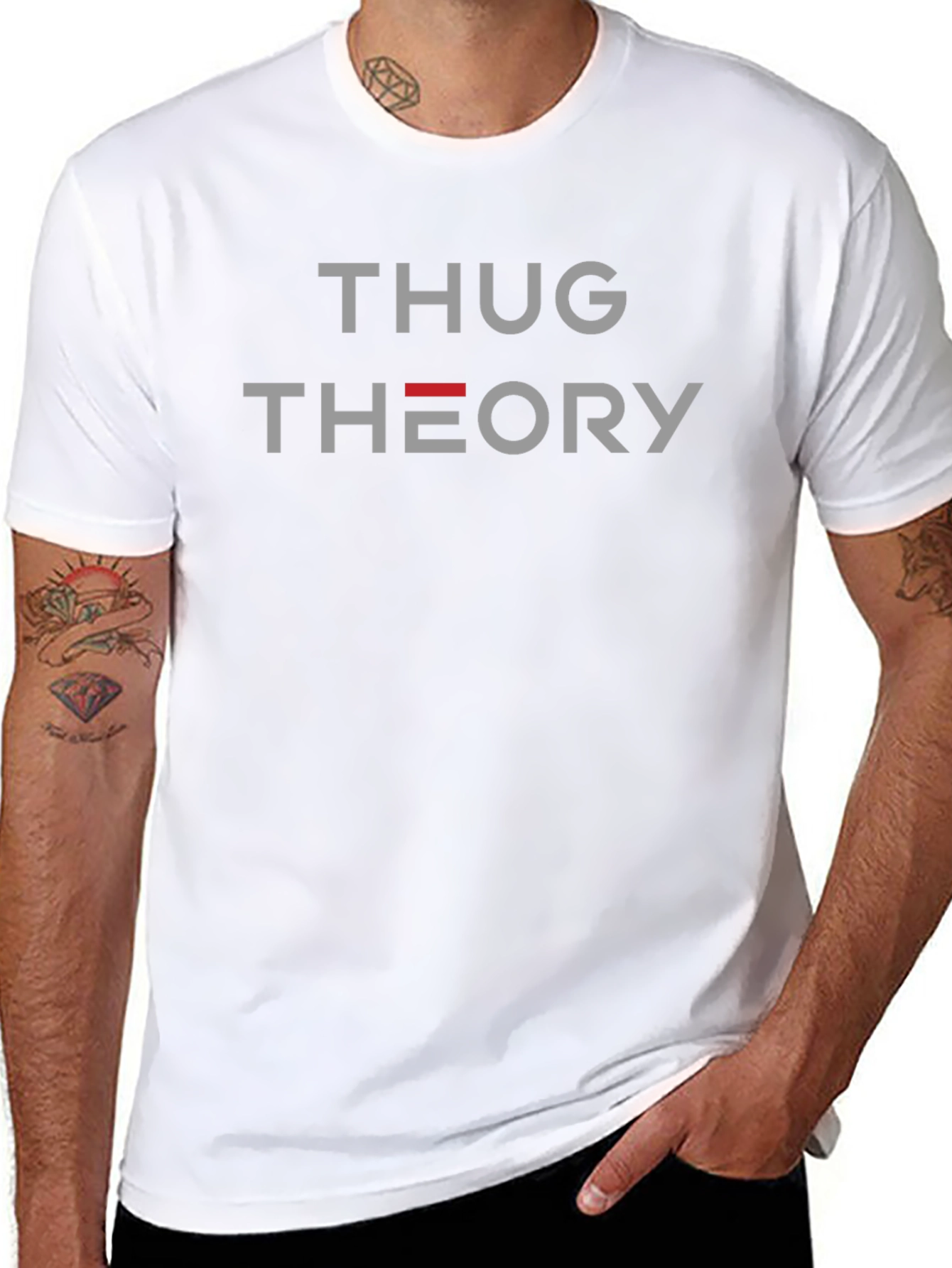 Thug Theory Graphic Print Black T-Shirt
