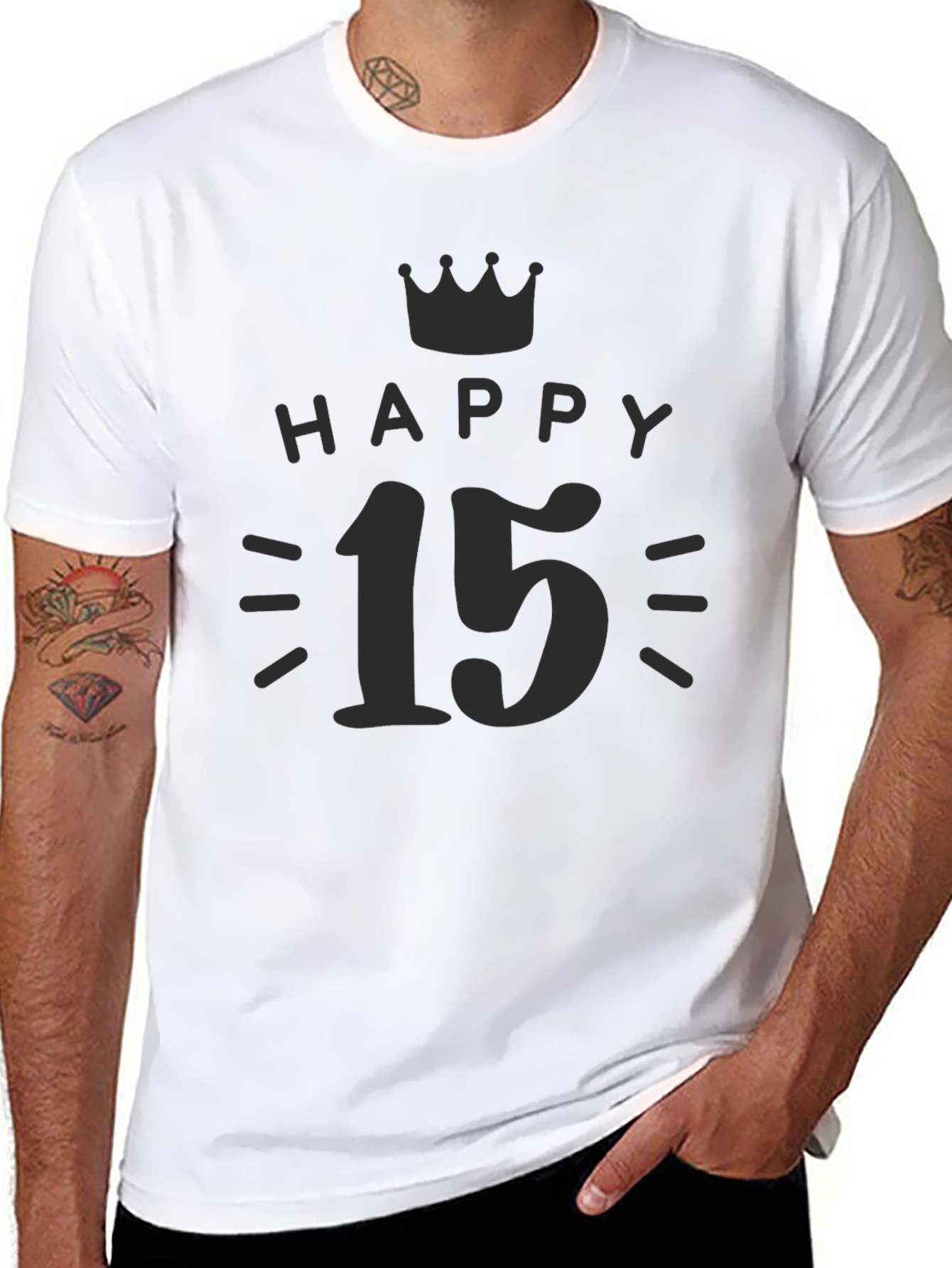 Happy 15th Birthday Black T-Shirt