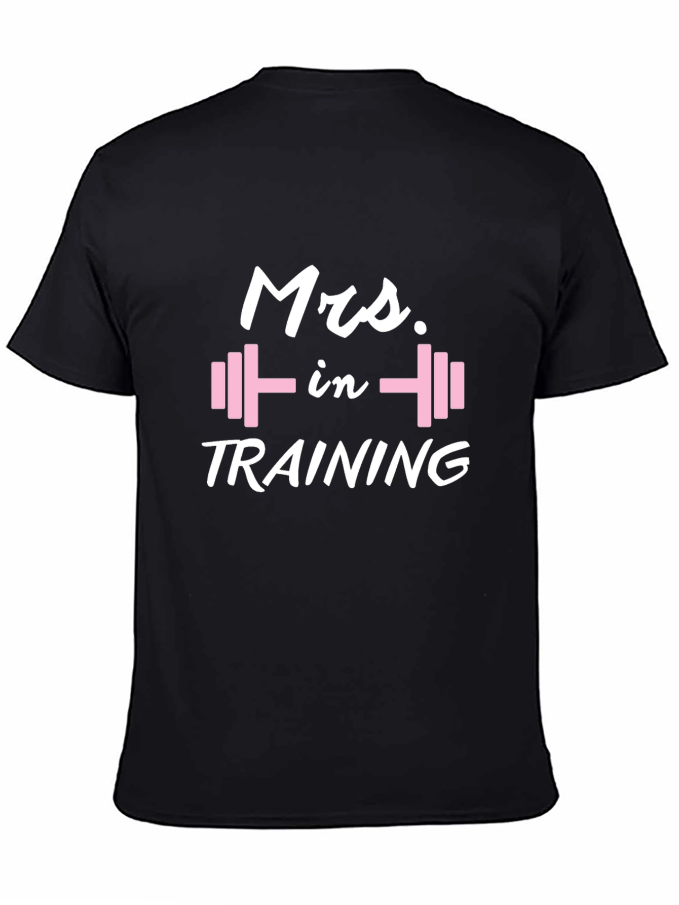 Mrs. In Training Black T-Shirt Fitness Gym Bride