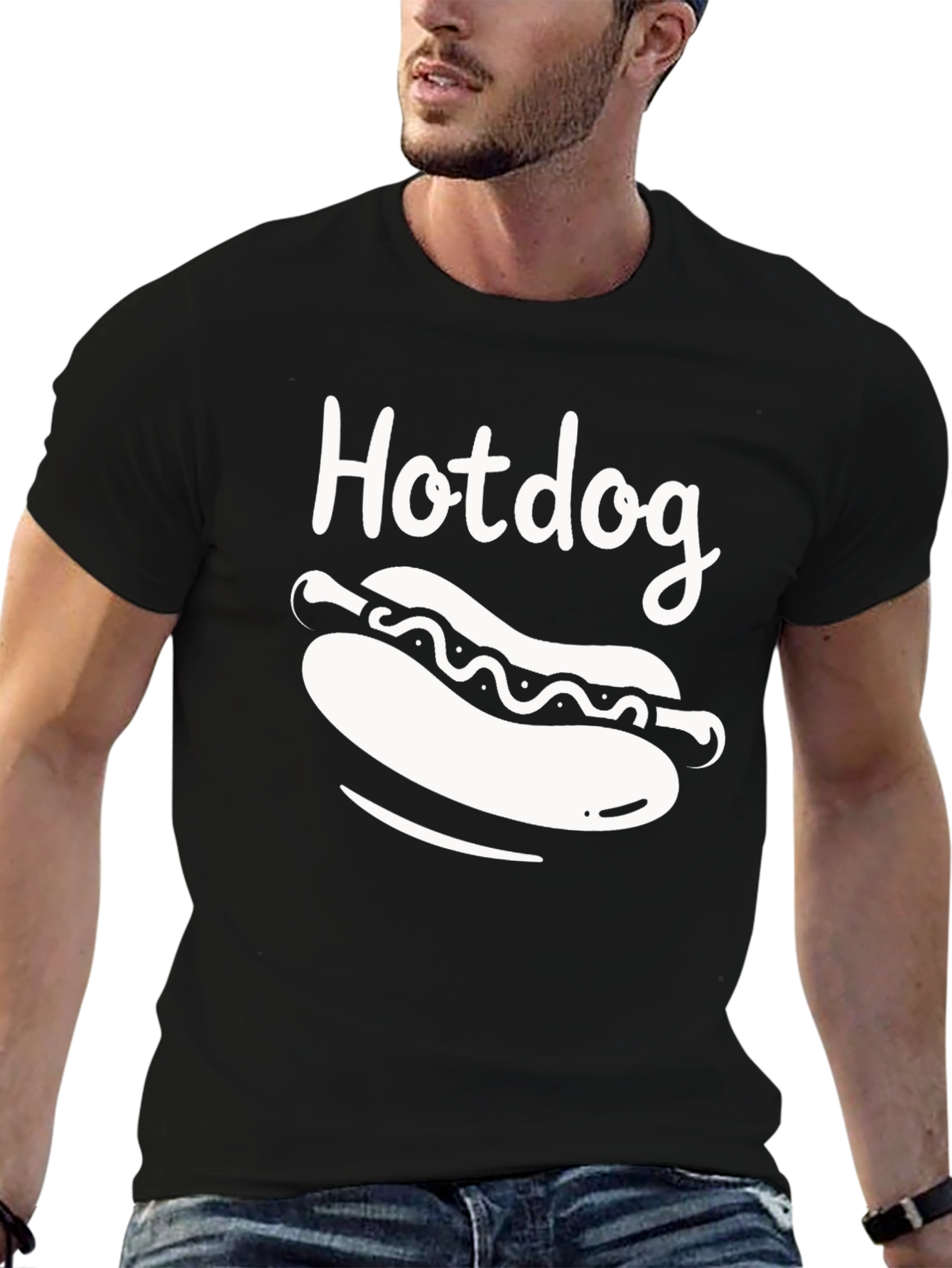 Funny Hotdog T-Shirt - Casual Graphic Tee