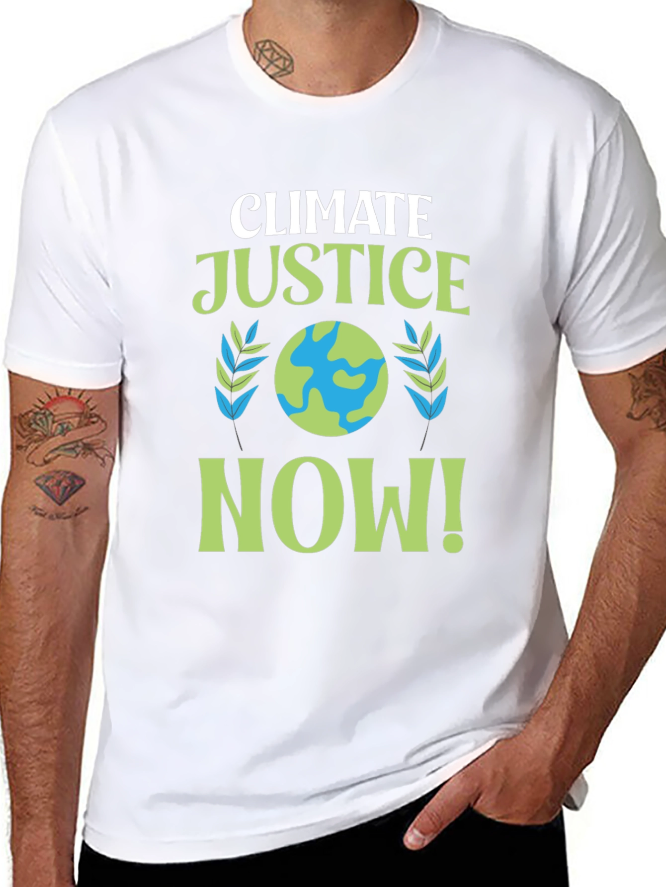 Climate Justice Now! Earth Graphic T-Shirt