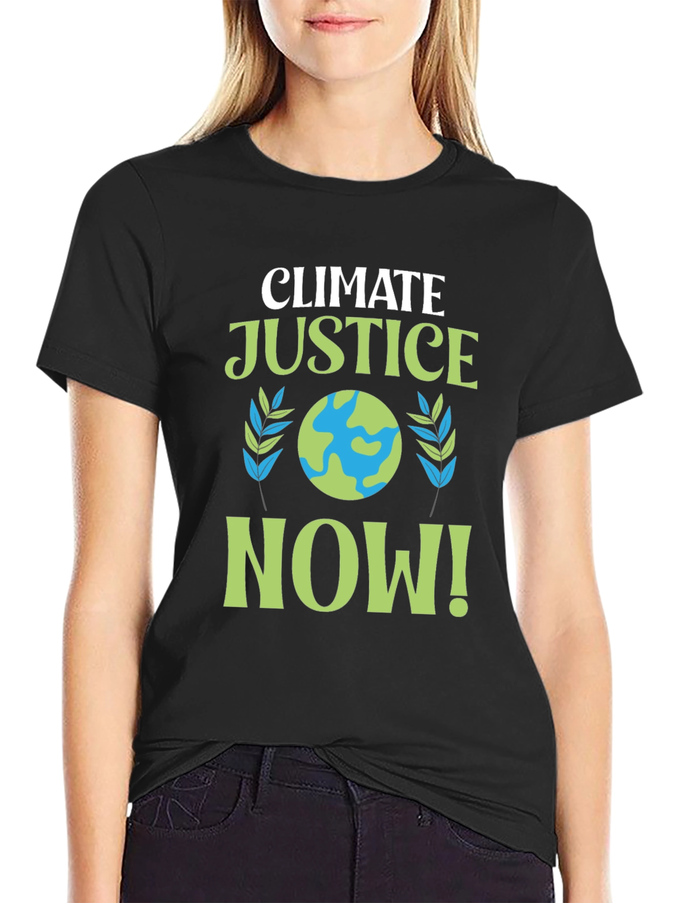 Climate Justice Now! Earth Graphic T-Shirt