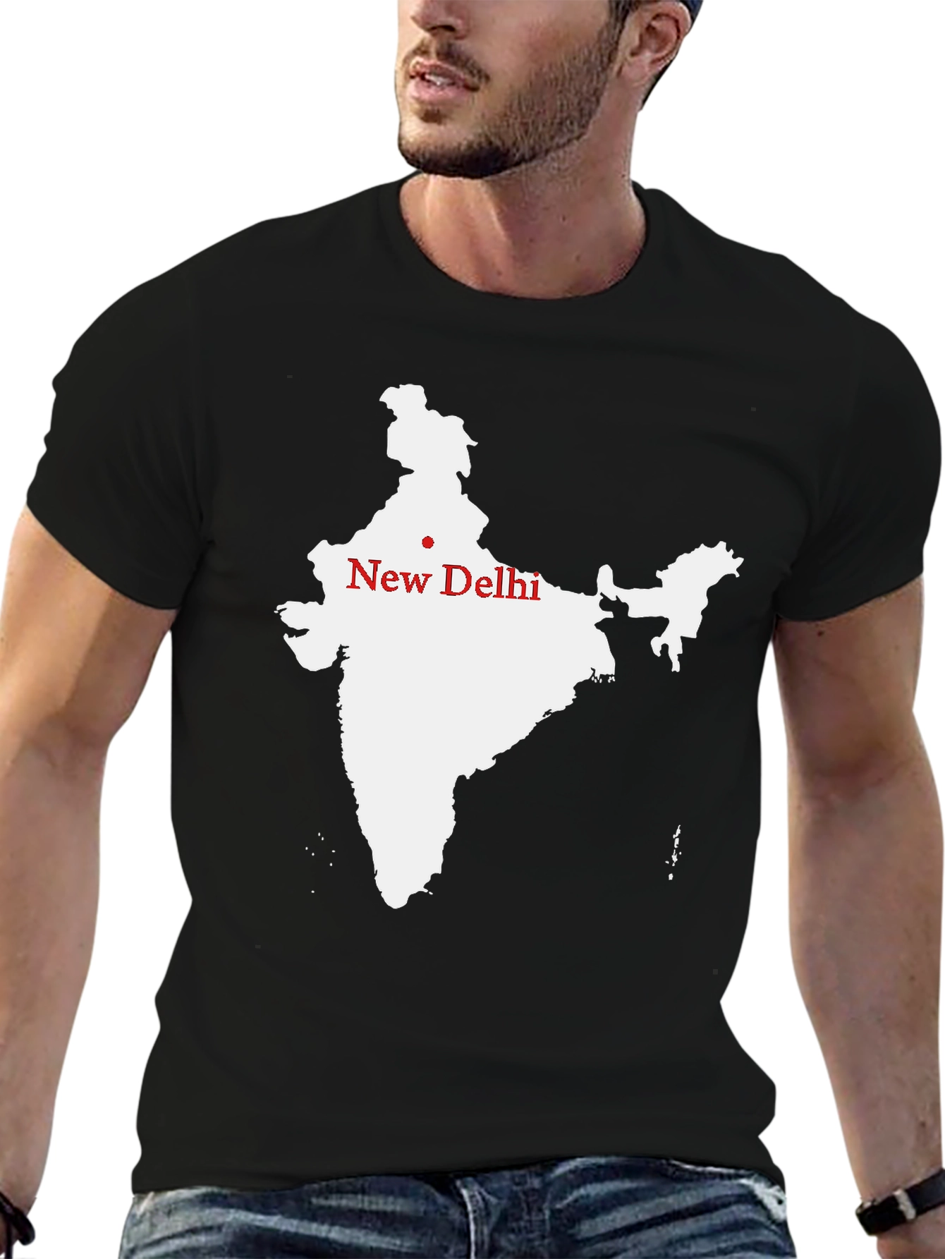 India Map T-Shirt - New Delhi Graphic Tee