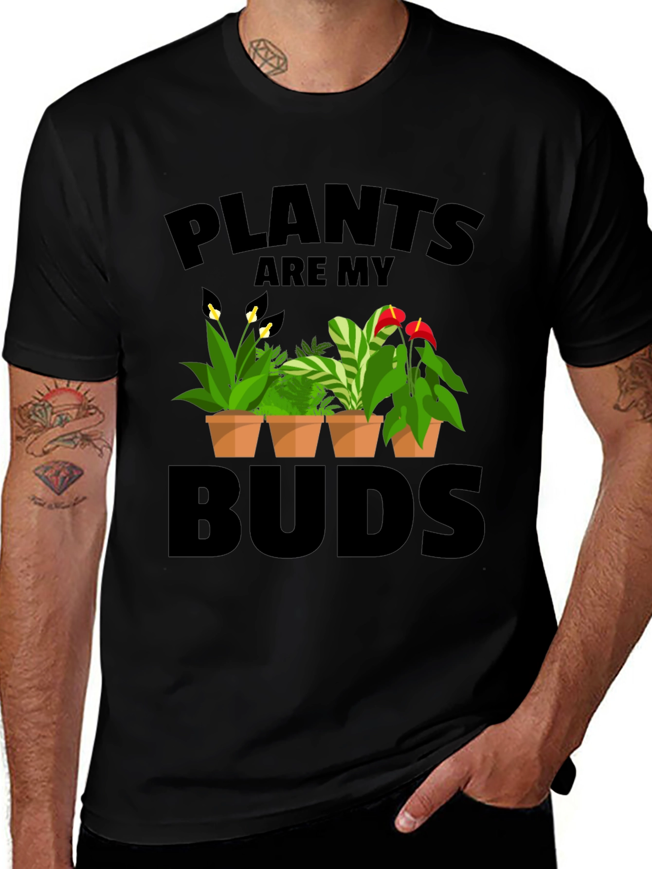 Plants Are My Buds Graphic T-Shirt