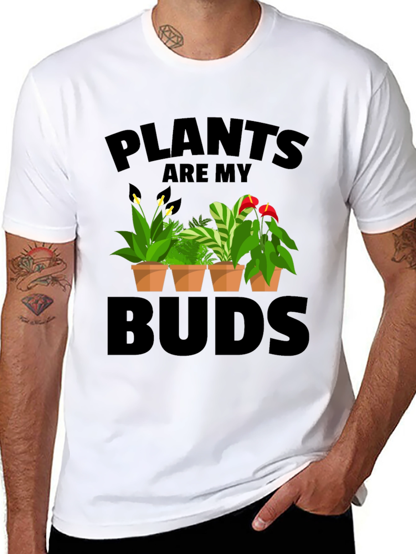 Plants Are My Buds Graphic T-Shirt