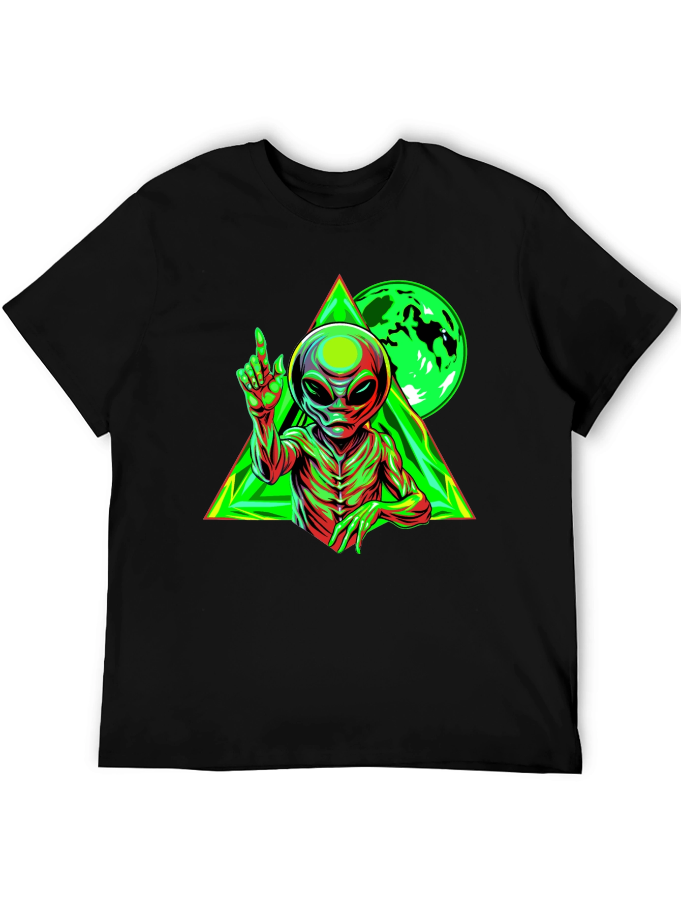 Alien Graphic Black T-Shirt