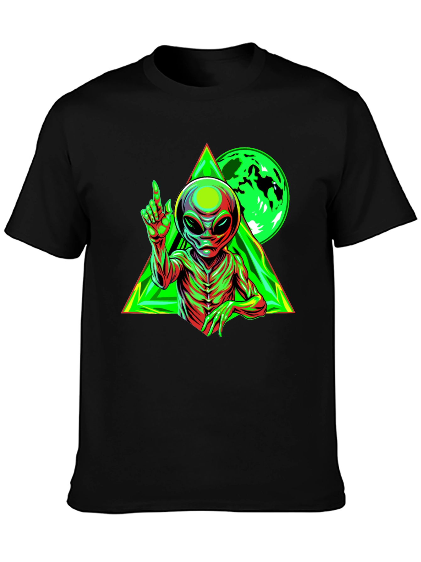 Alien Graphic Black T-Shirt