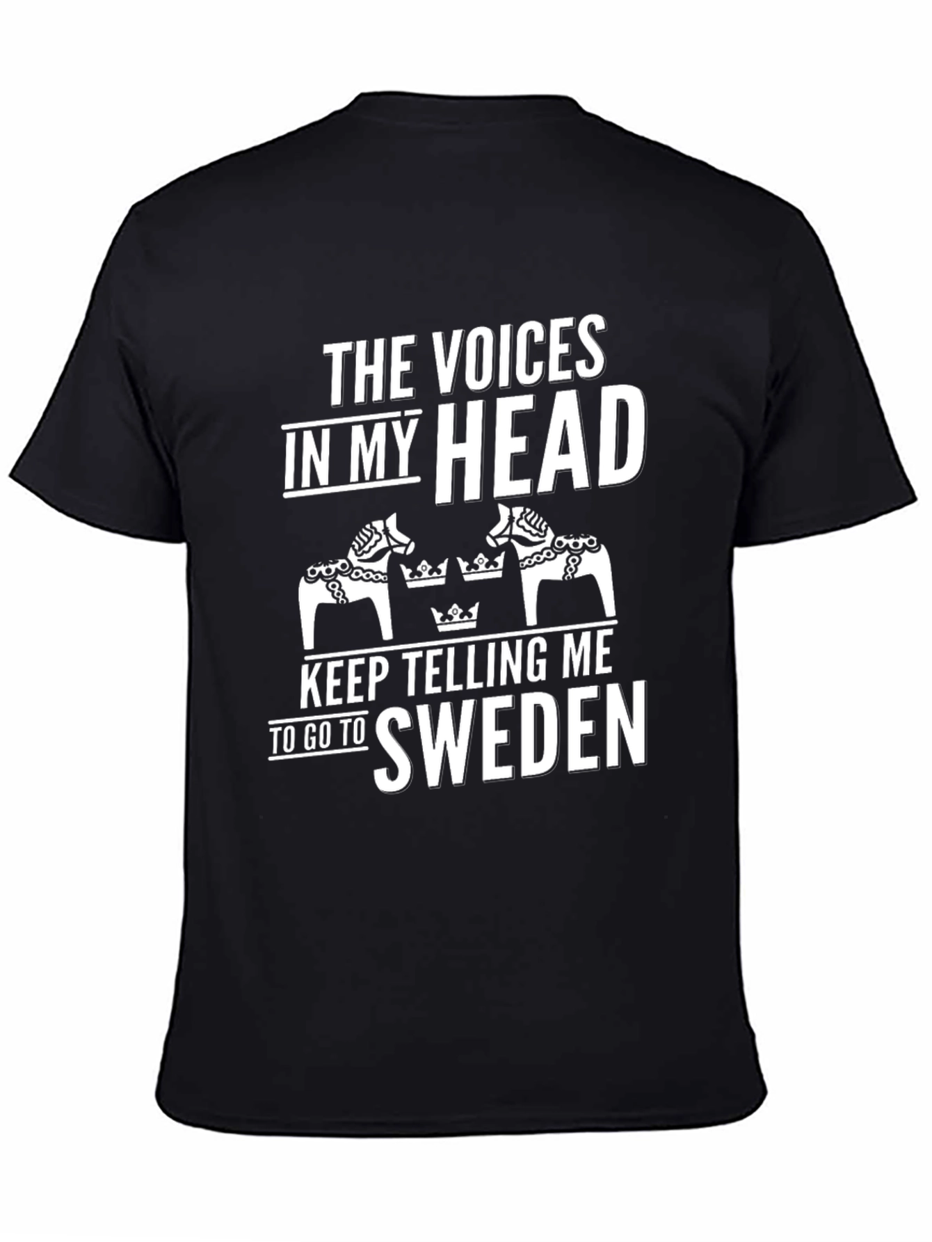 Funny Sweden T-Shirt Swedish Horse Graphic Tee