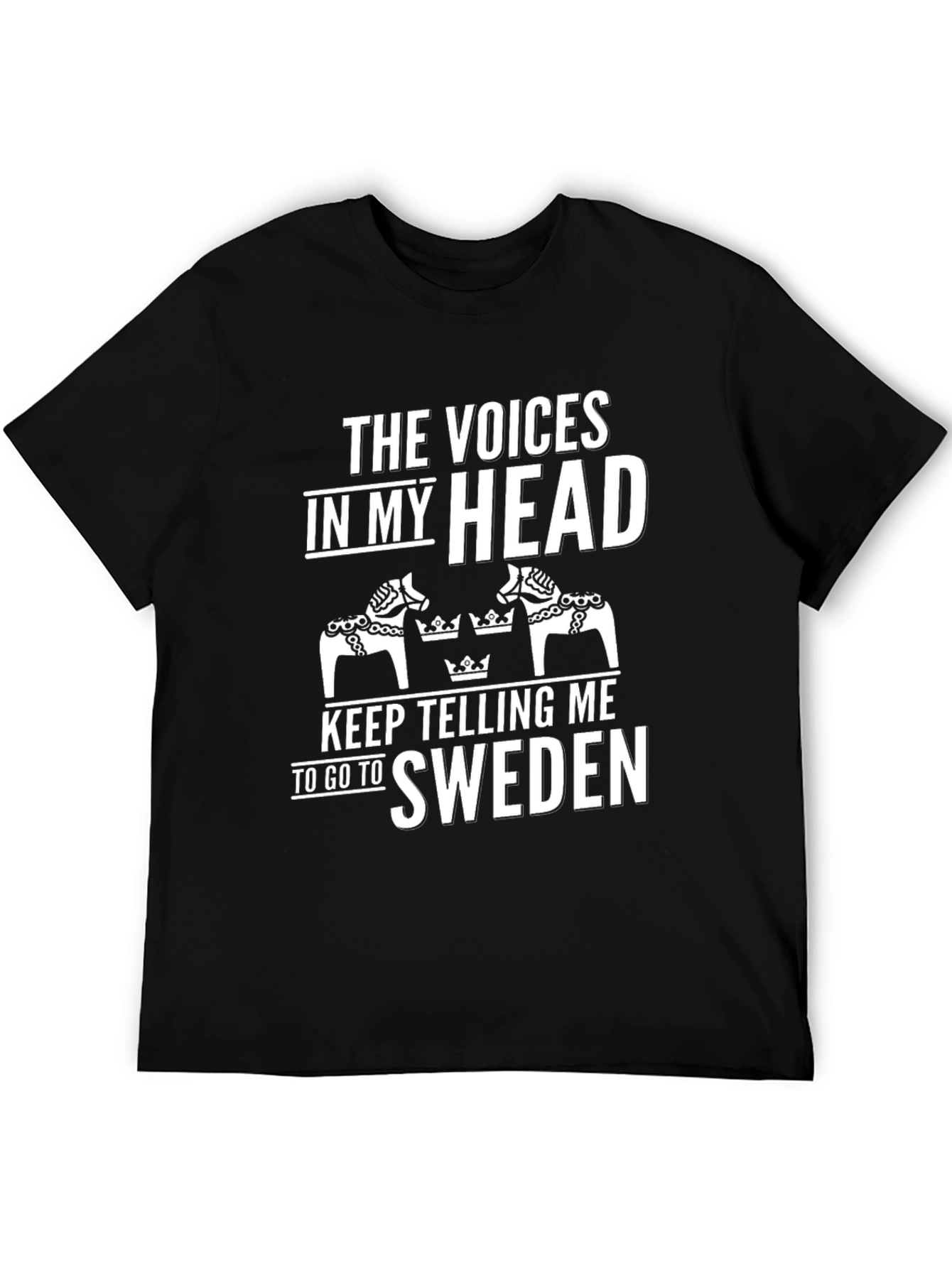 Funny Sweden T-Shirt Swedish Horse Graphic Tee