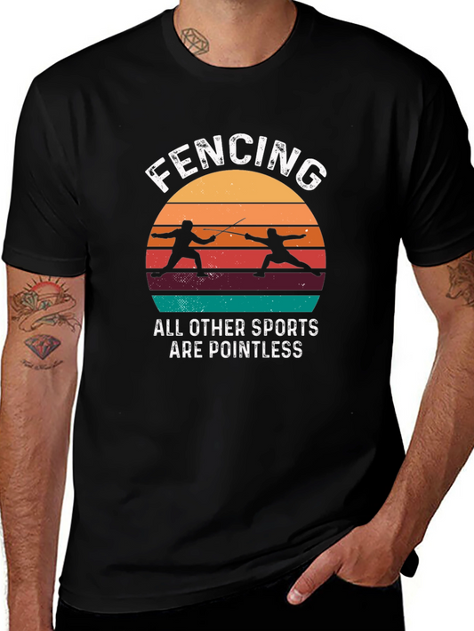 Fencing Retro Graphic T-Shirt