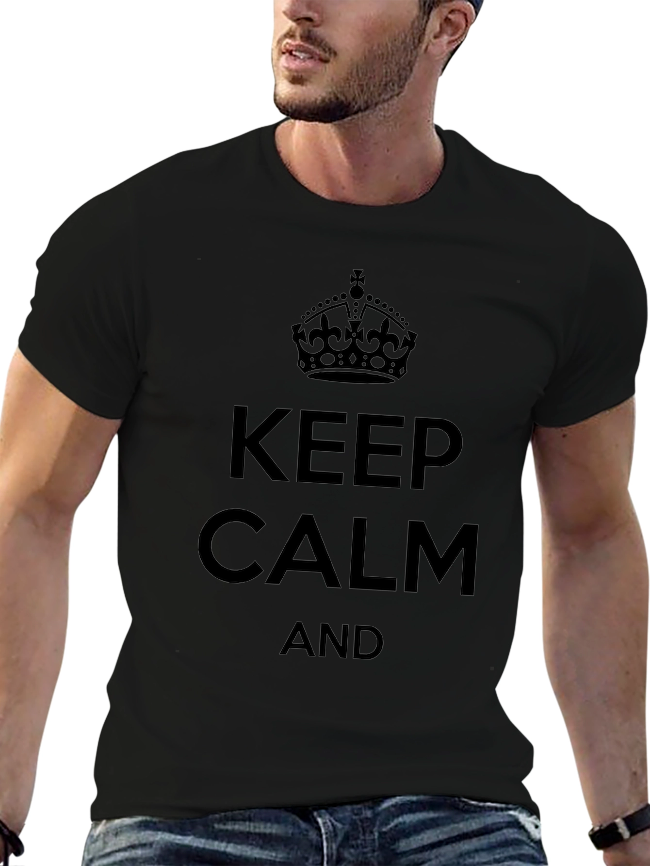 Keep Calm Graphic Tee - Black