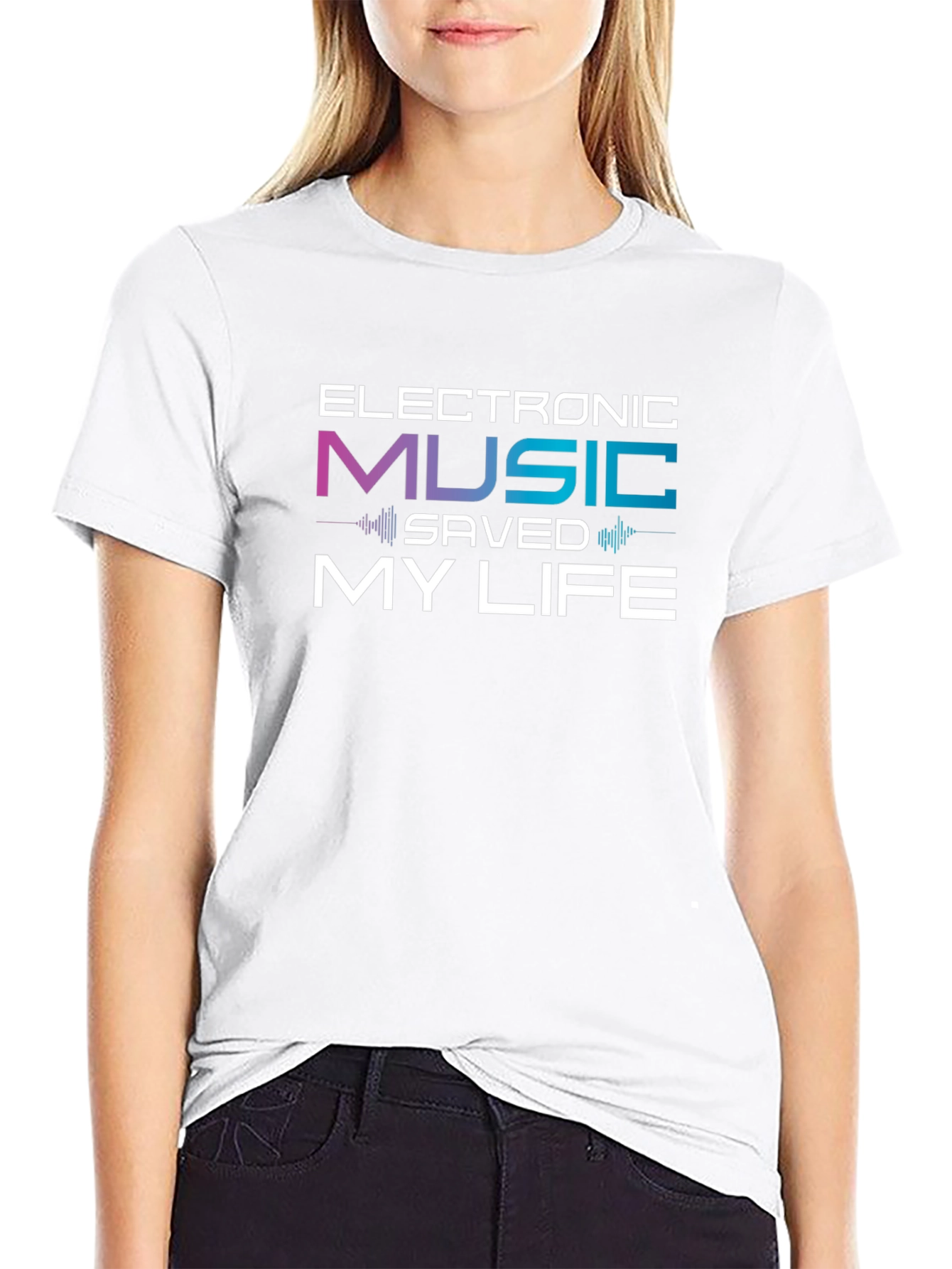 Electronic Music Saved My Life Black T-Shirt