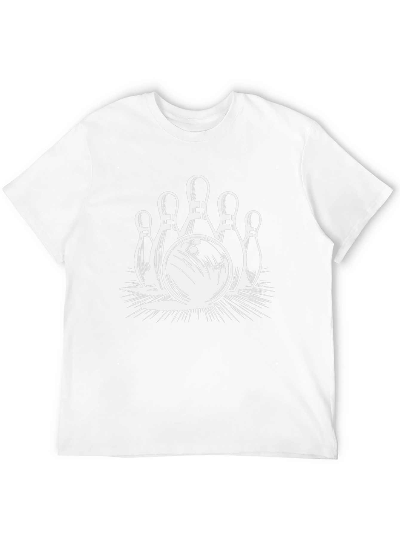 Bowling Strike Graphic T-Shirt - Black