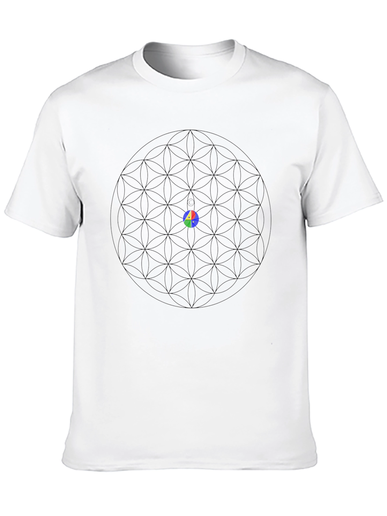 Geometric Pattern T-Shirt: Flower of Life Design