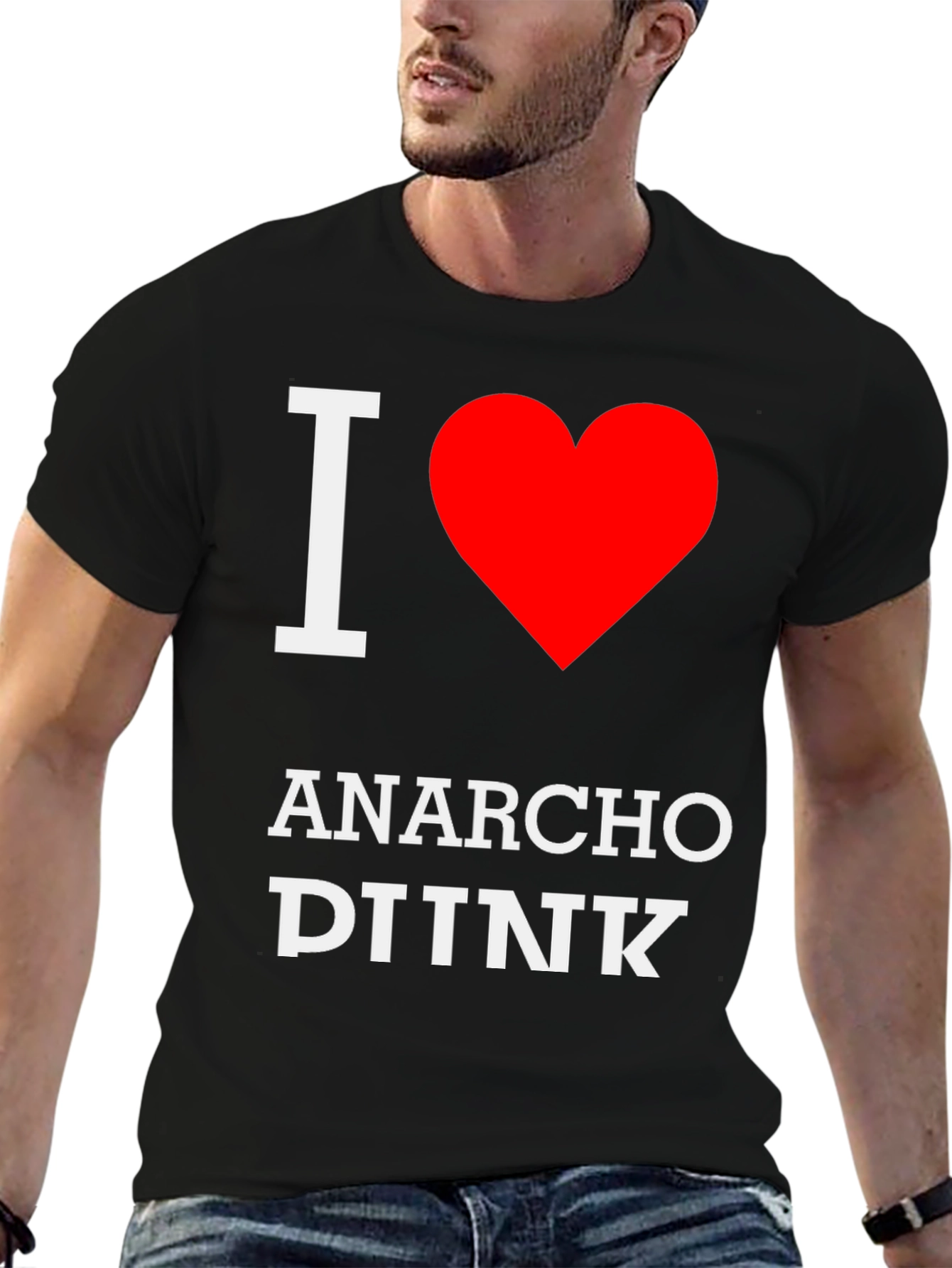 I Heart Anarcho DINK Black Graphic Tee