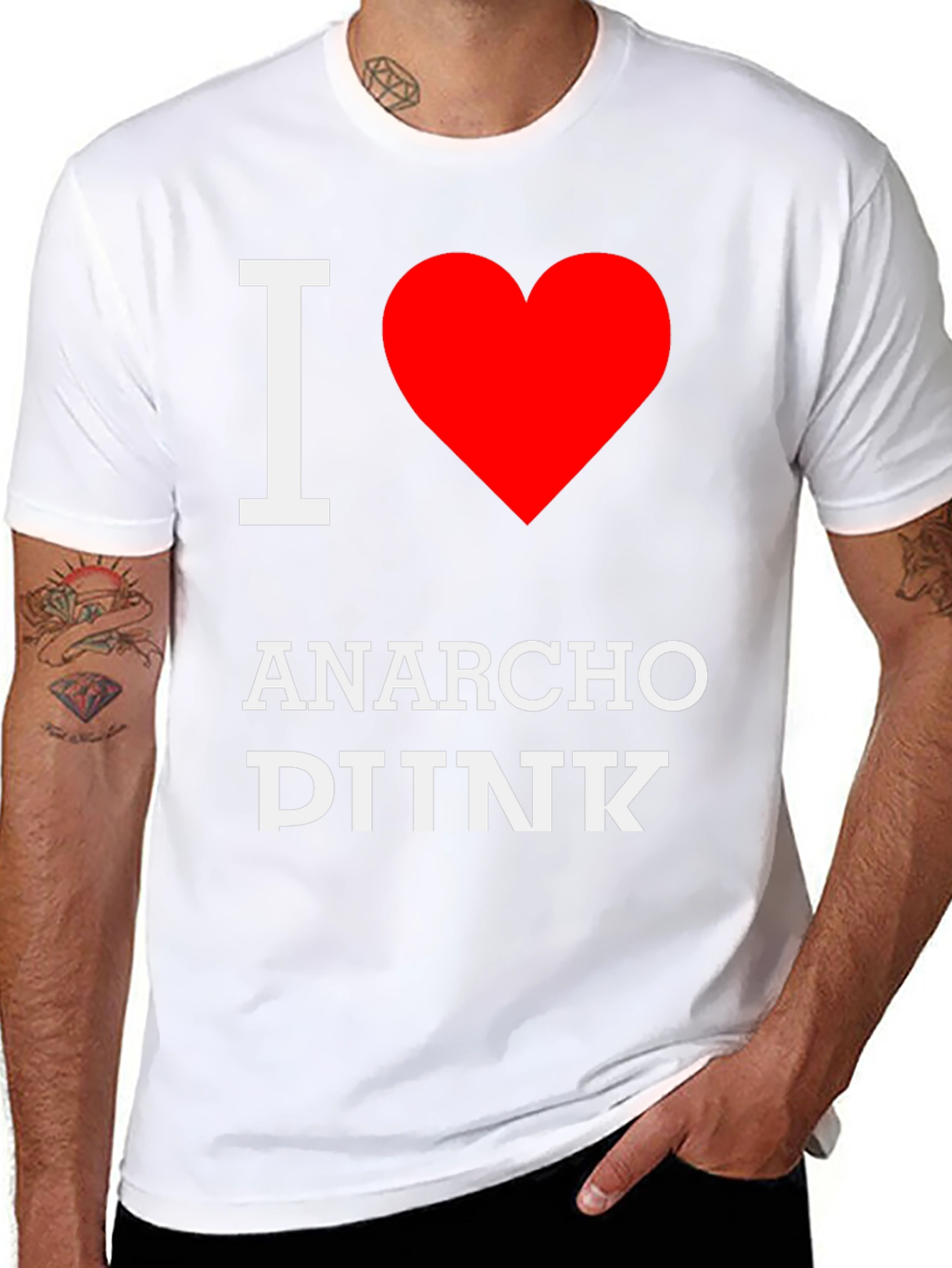 I Heart Anarcho DINK Black Graphic Tee